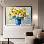 Floral Canvas Wall Art WAD955-F 90 x 60 cm / Stretched on hidden frame