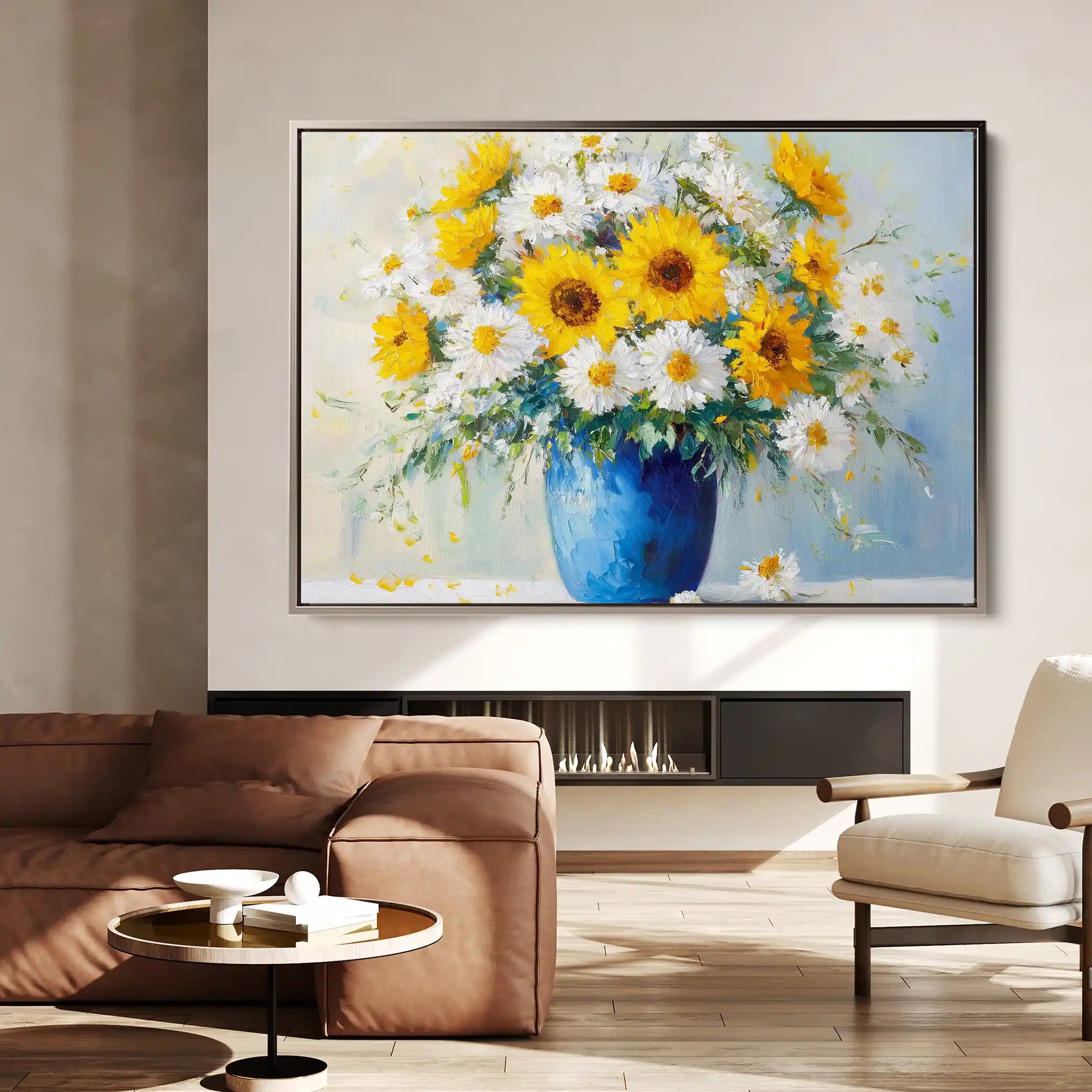 Floral Canvas Wall Art WAD955-F 90 x 60 cm / Stretched on hidden frame