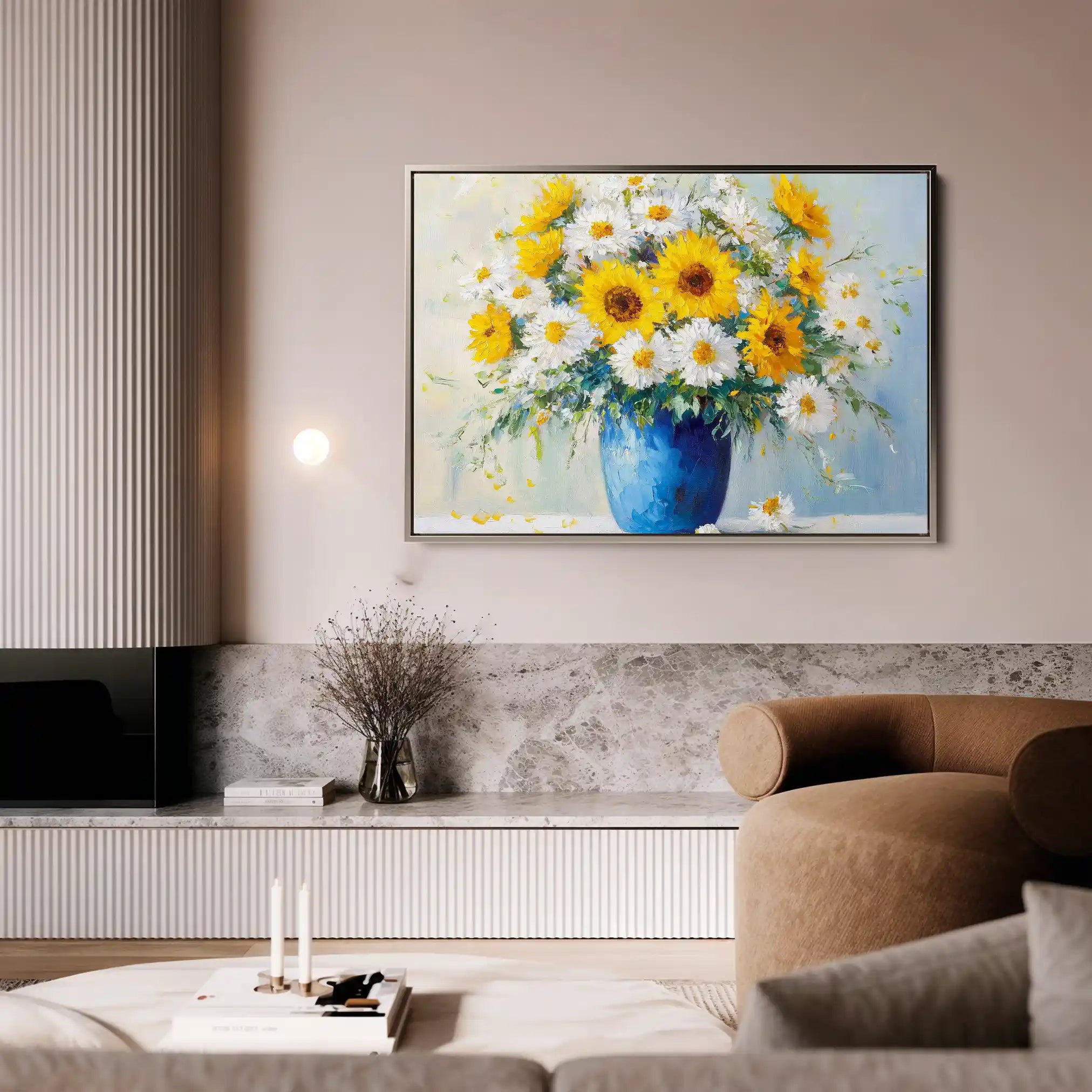 Floral Canvas Wall Art WAD955-F 90 x 60 cm / Stretched on hidden frame