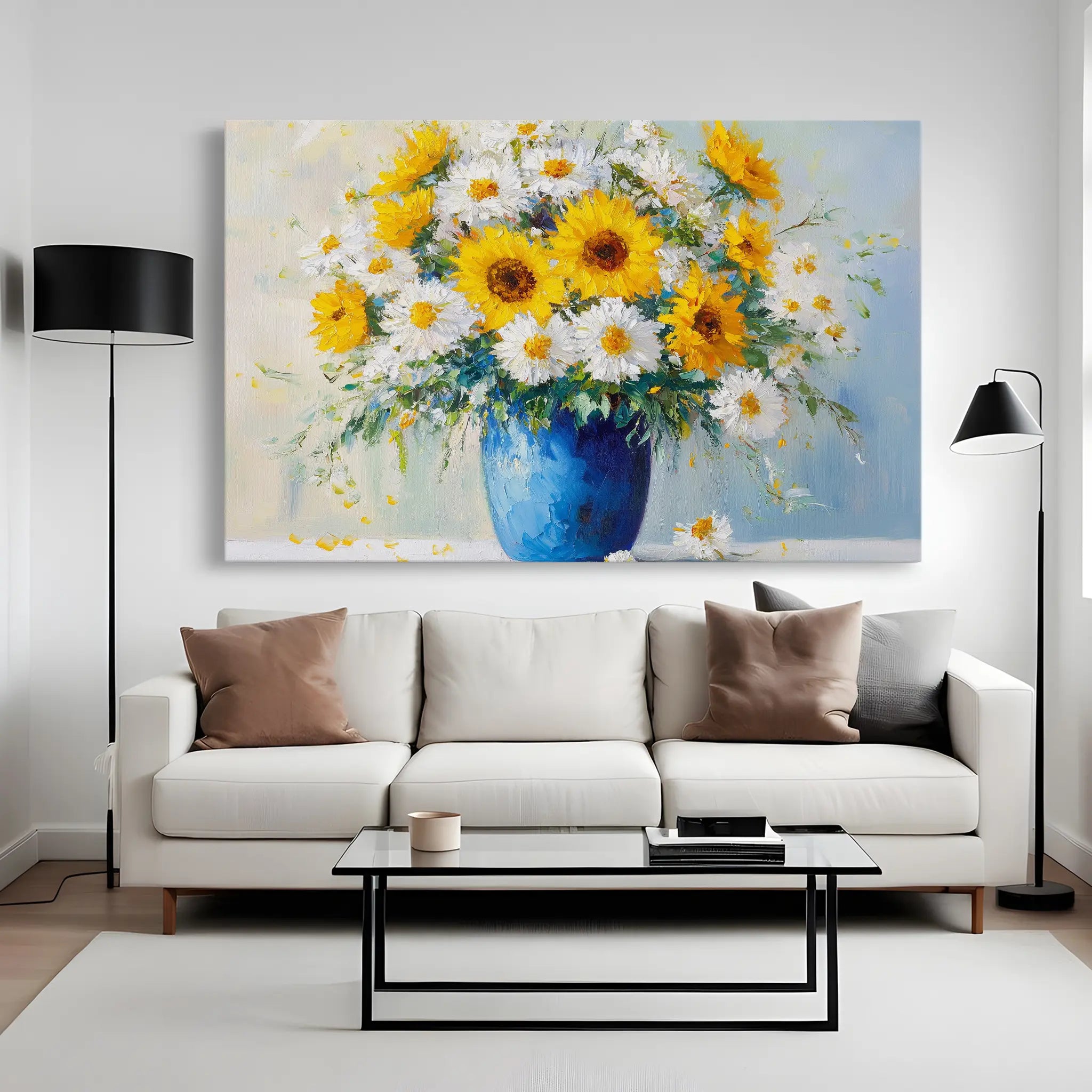 Floral Canvas Wall Art WAD955-F 90 x 60 cm / Stretched on hidden frame