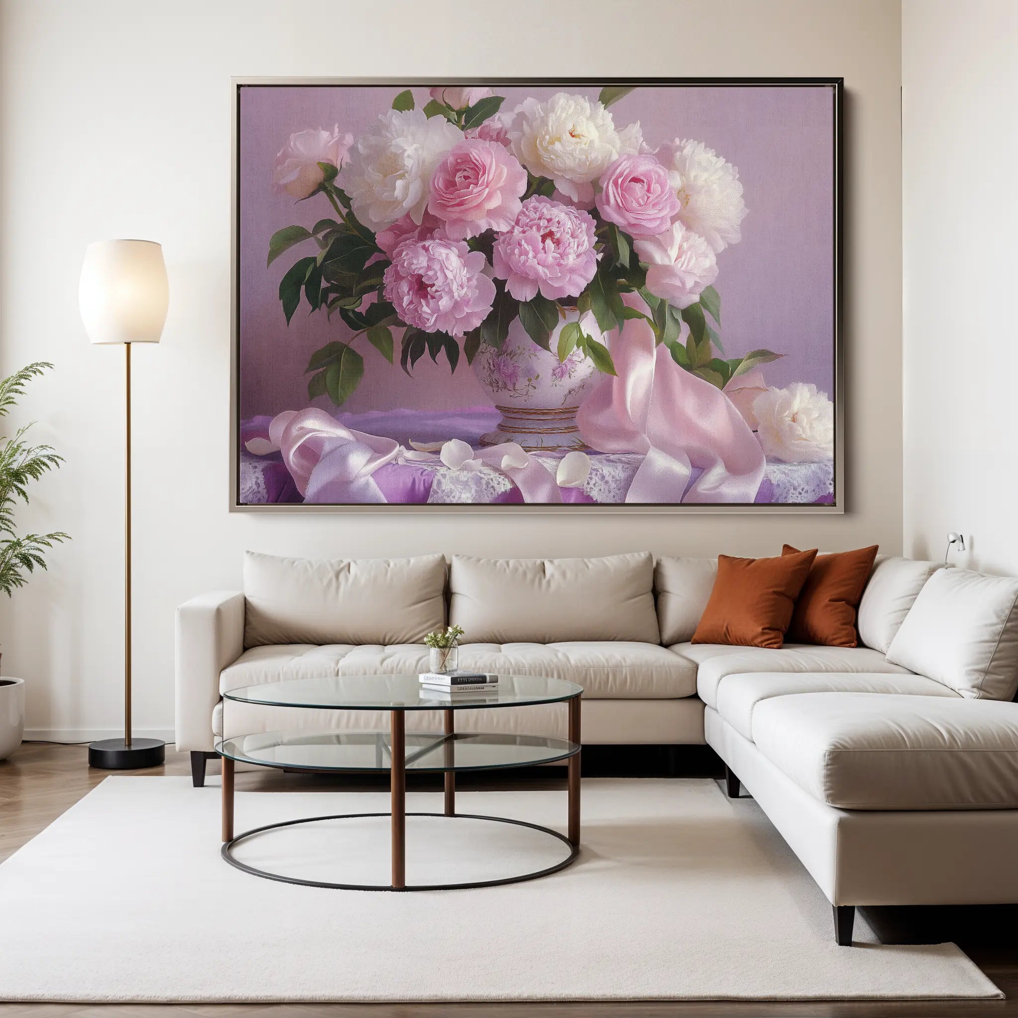 Floral Canvas Wall Art WAD956-F 90 x 60 cm / Stretched on hidden frame