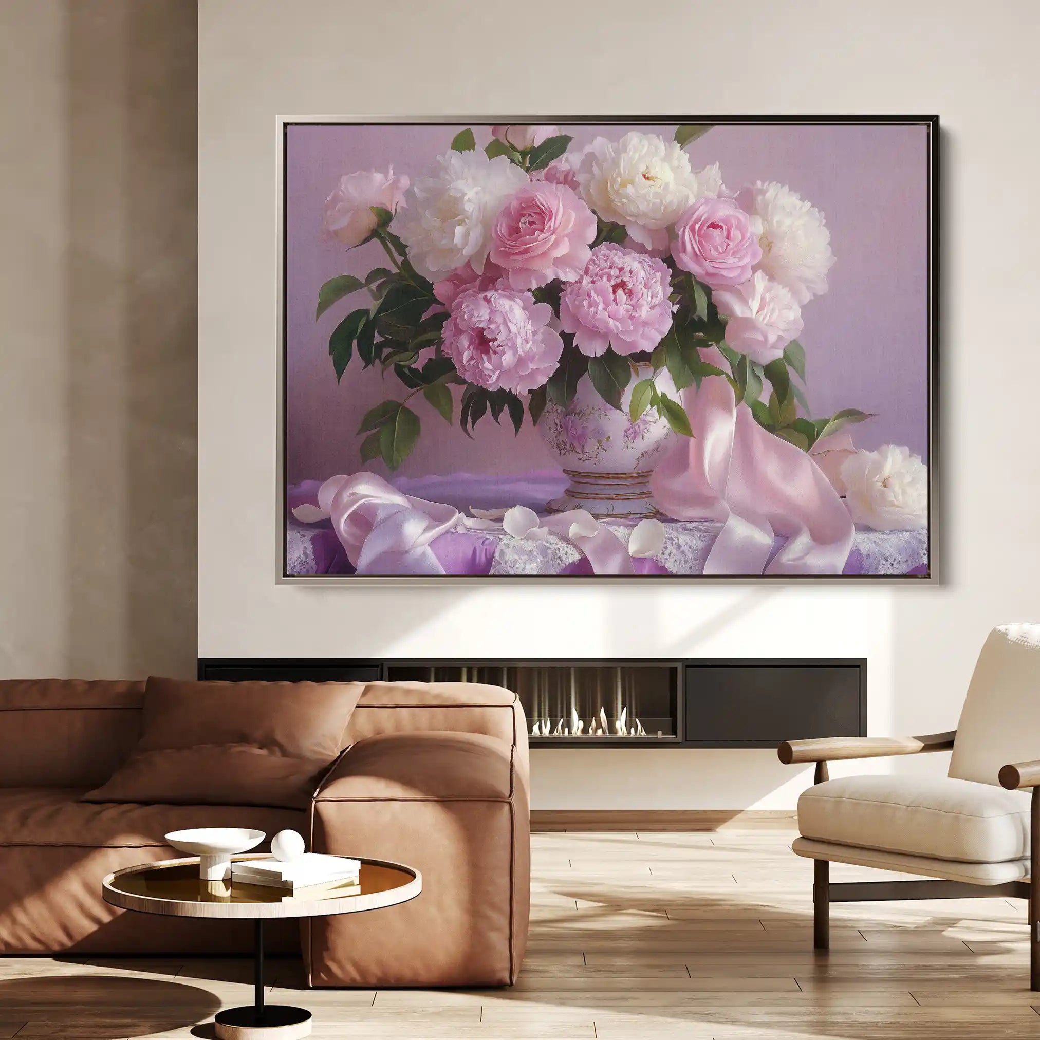 Floral Canvas Wall Art WAD956-F 90 x 60 cm / Stretched on hidden frame