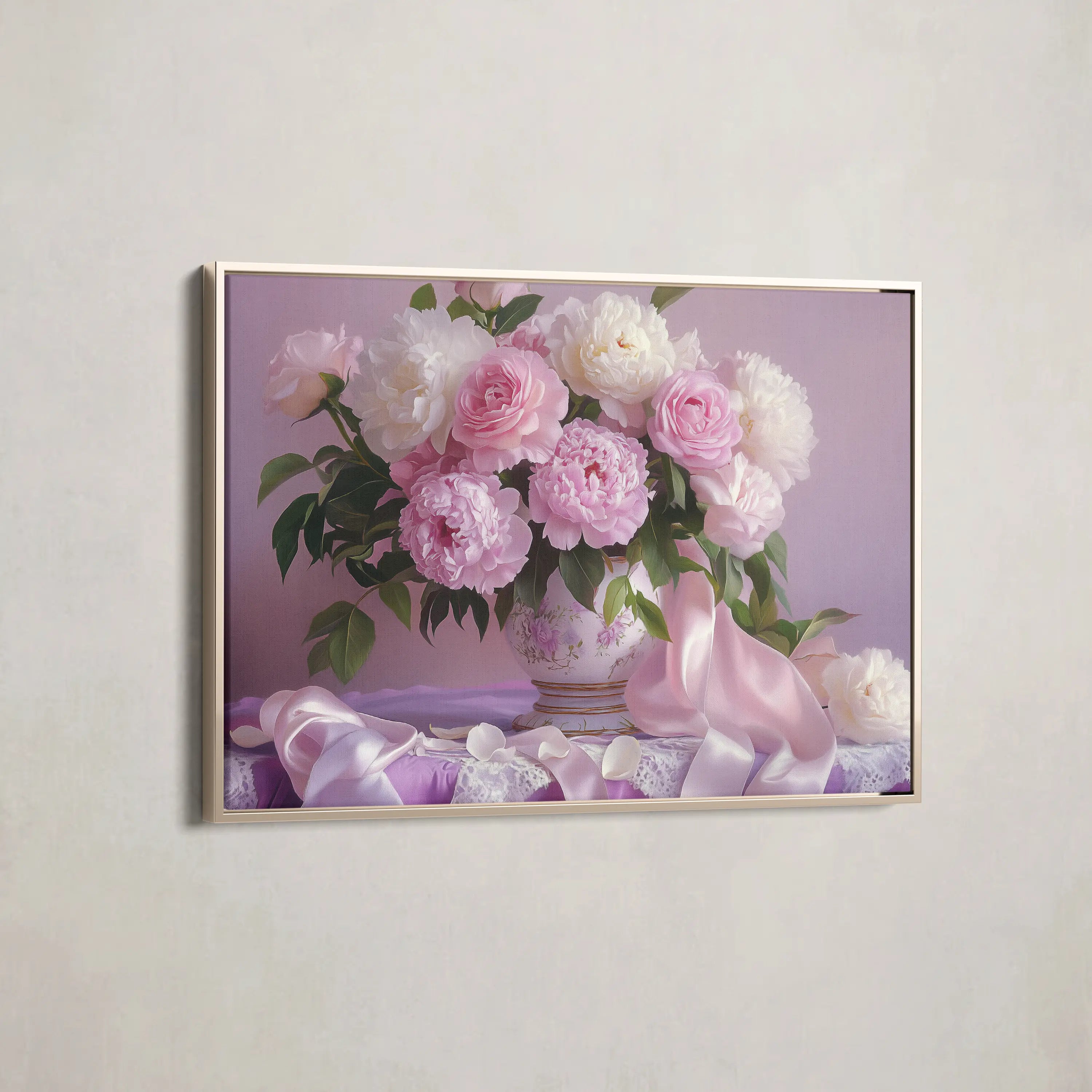 Floral Canvas Wall Art WAD956-F 90 x 60 cm / Stretched on hidden frame