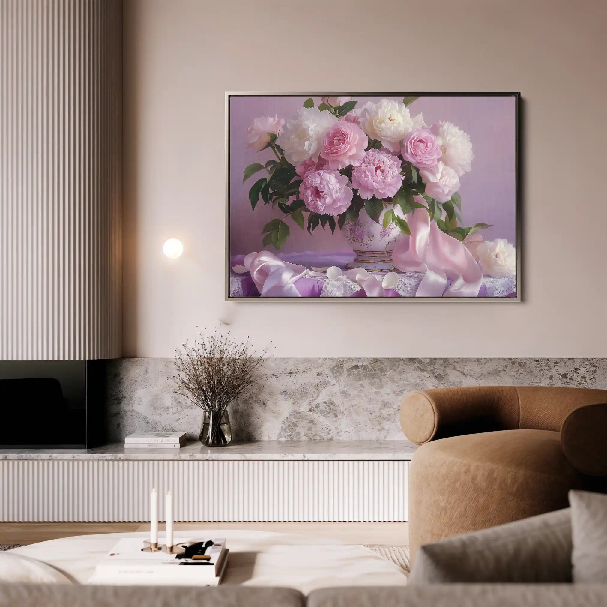 Floral Canvas Wall Art WAD956-F 90 x 60 cm / Stretched on hidden frame