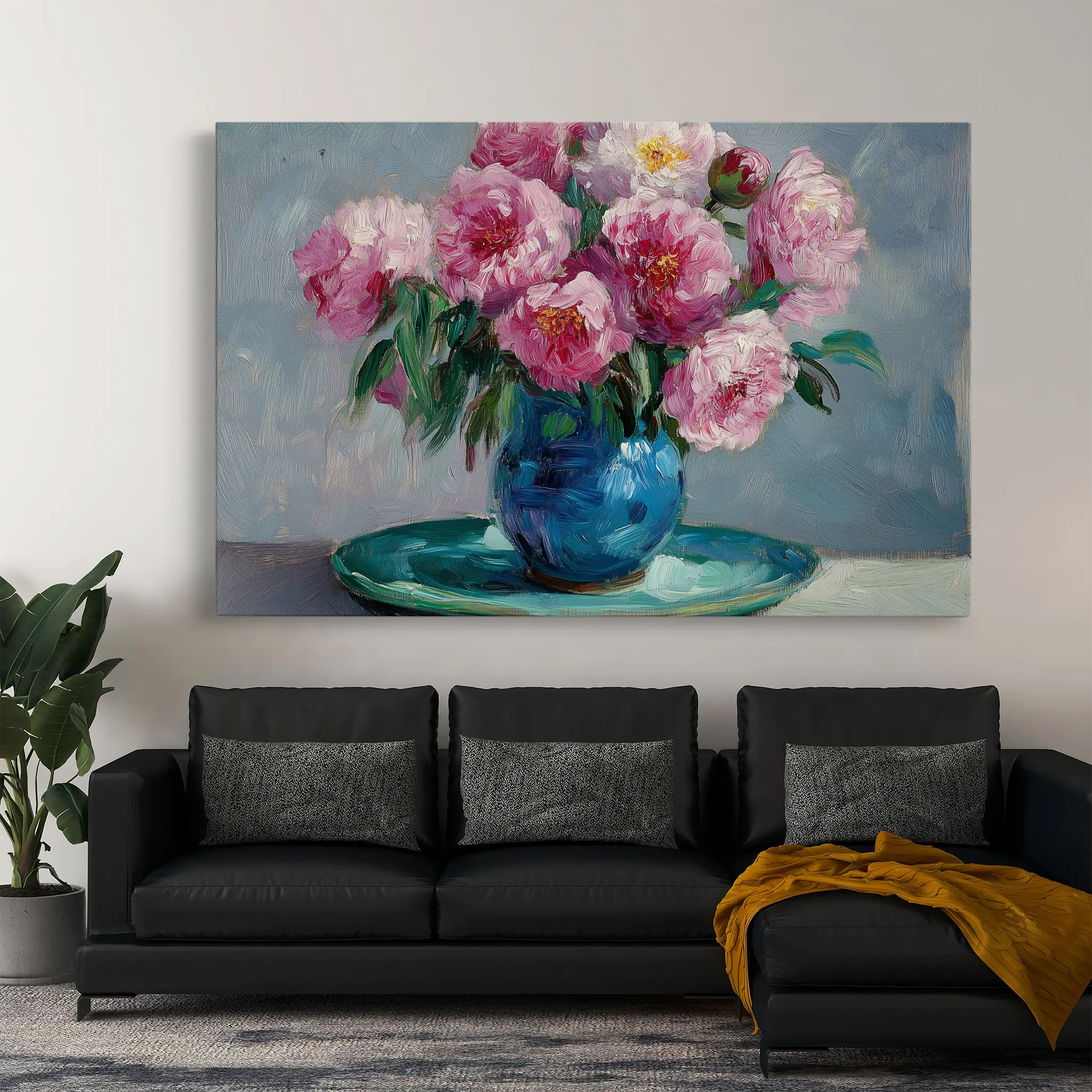 Floral Canvas Wall Art WAD958-F 90 x 60 cm / Stretched on hidden frame