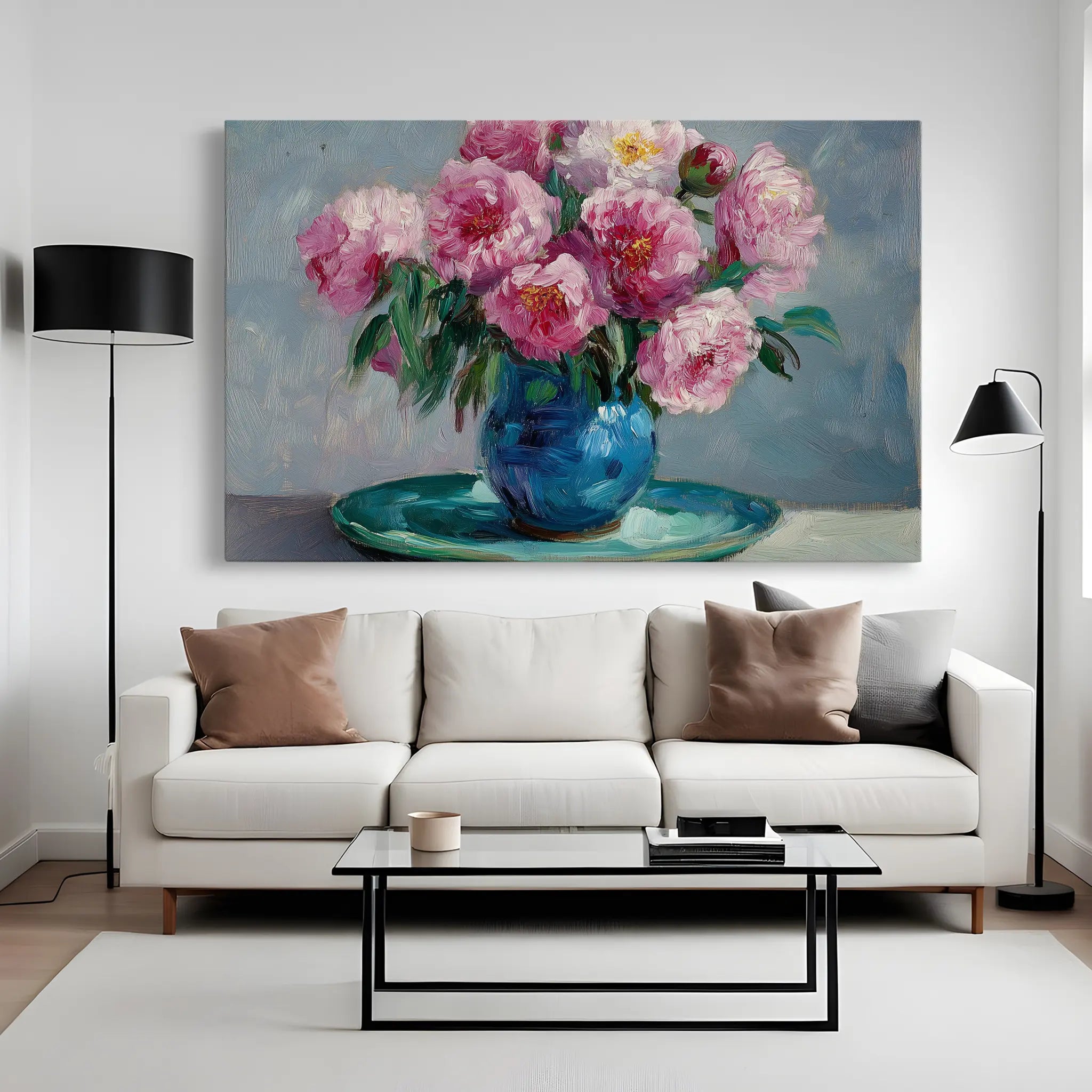 Floral Canvas Wall Art WAD958-F 90 x 60 cm / Stretched on hidden frame