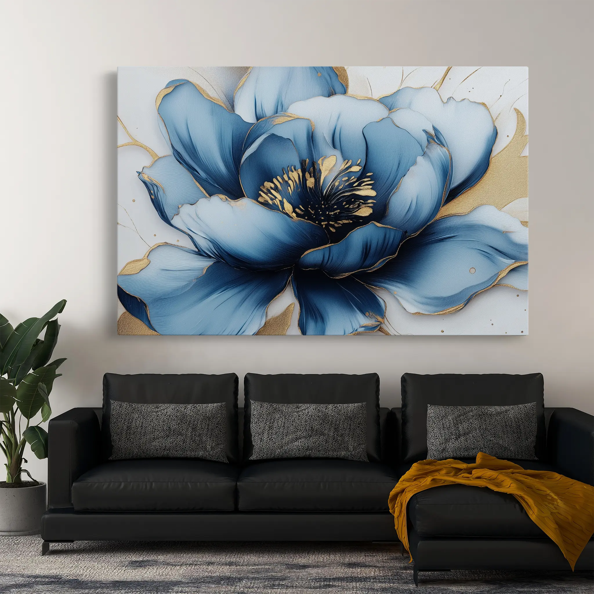 Floral Canvas Wall Art WAD959-F 90 x 60 cm / Stretched on hidden frame