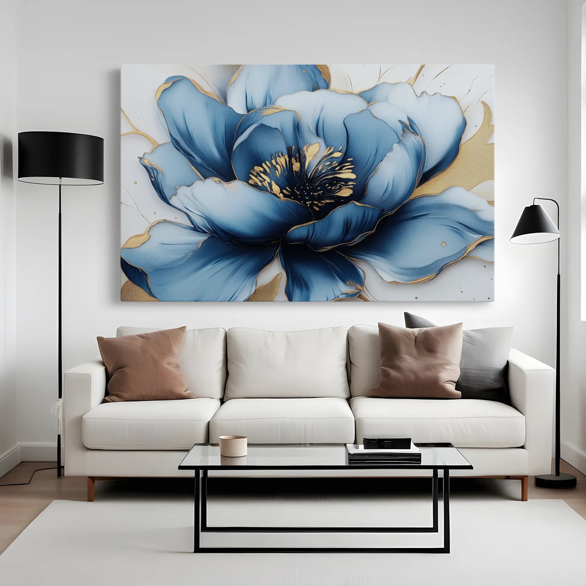 Floral Canvas Wall Art WAD959-F 90 x 60 cm / Stretched on hidden frame