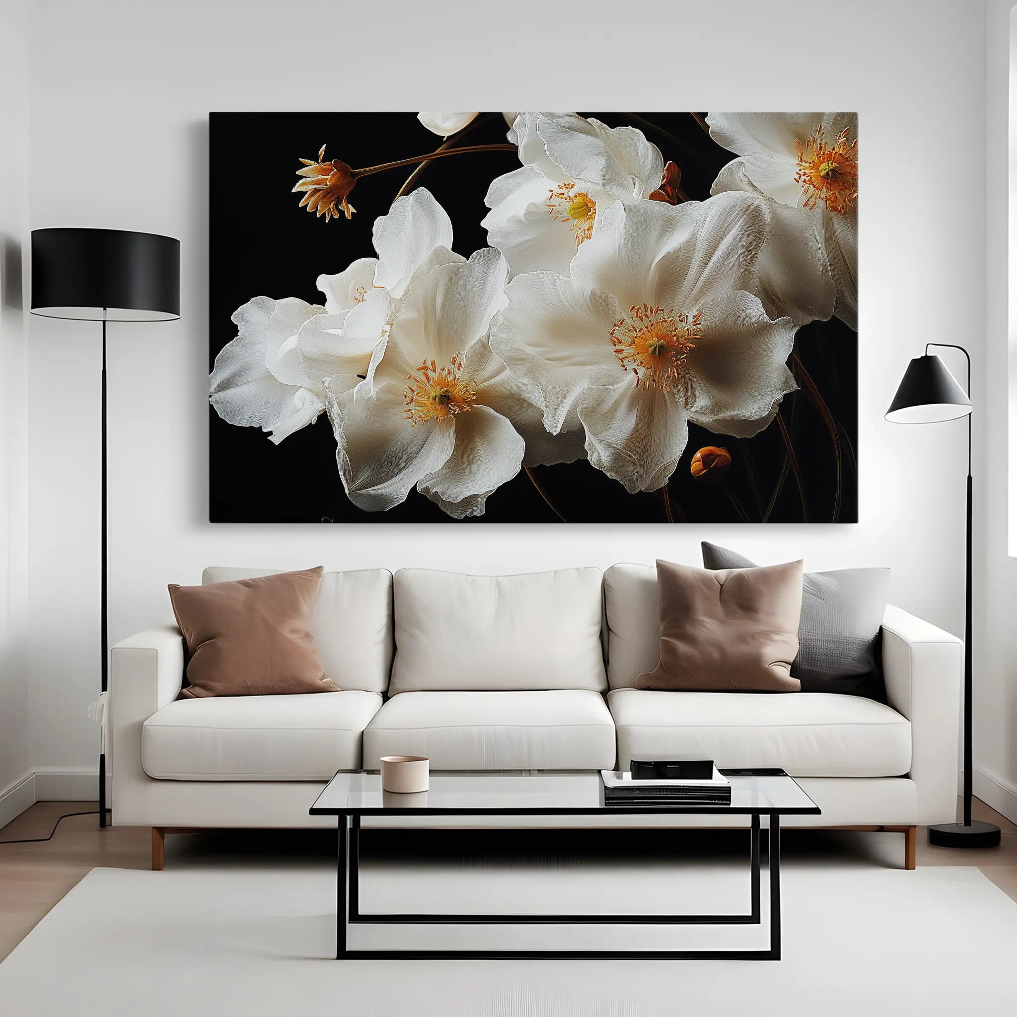 Floral Canvas Wall Art WAD960-F 90 x 60 cm / Stretched on hidden frame