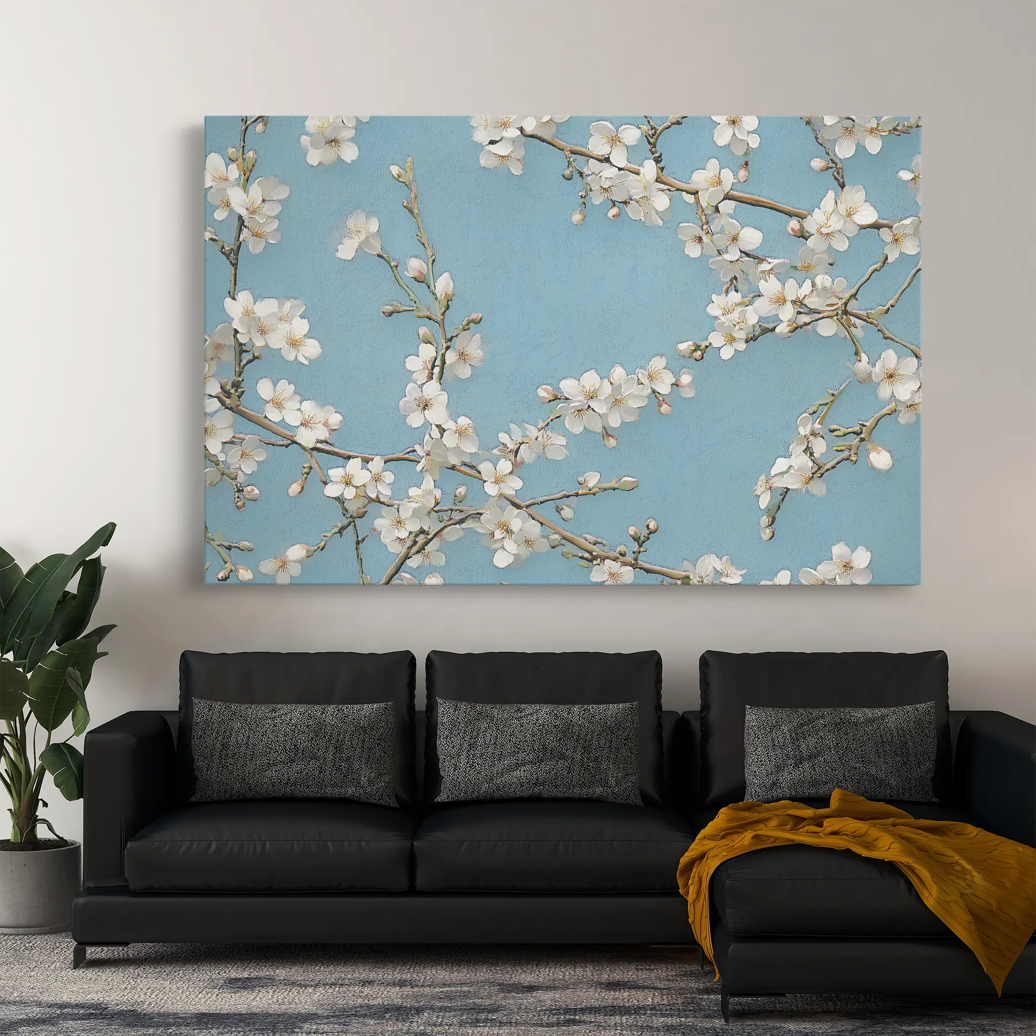 Floral Canvas Wall Art WAD961-F 90 x 60 cm / Stretched on hidden frame