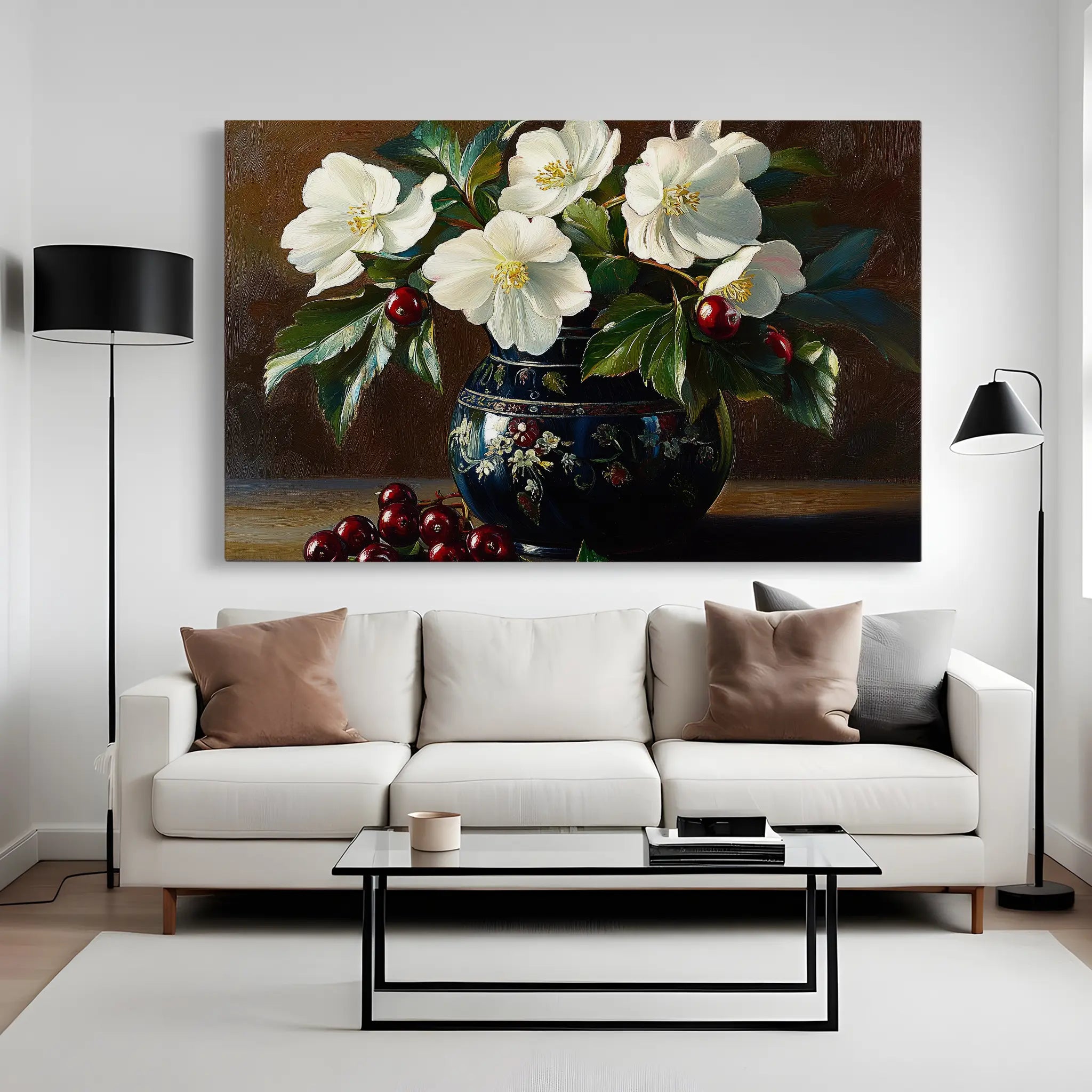 Floral Canvas Wall Art WAD962-F 90 x 60 cm / Stretched on hidden frame