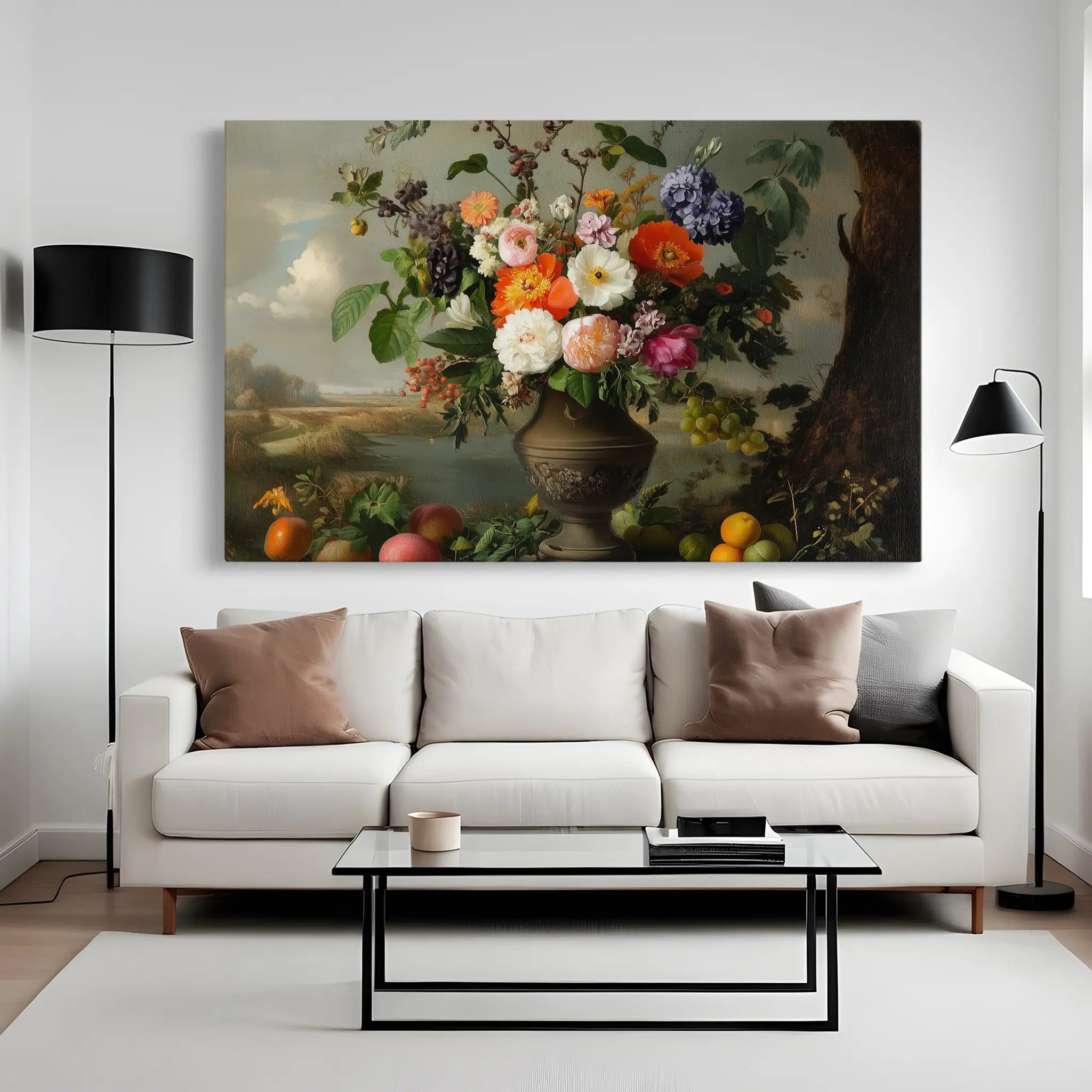 Floral Canvas Wall Art WAD963-F 90 x 60 cm / Stretched on hidden frame