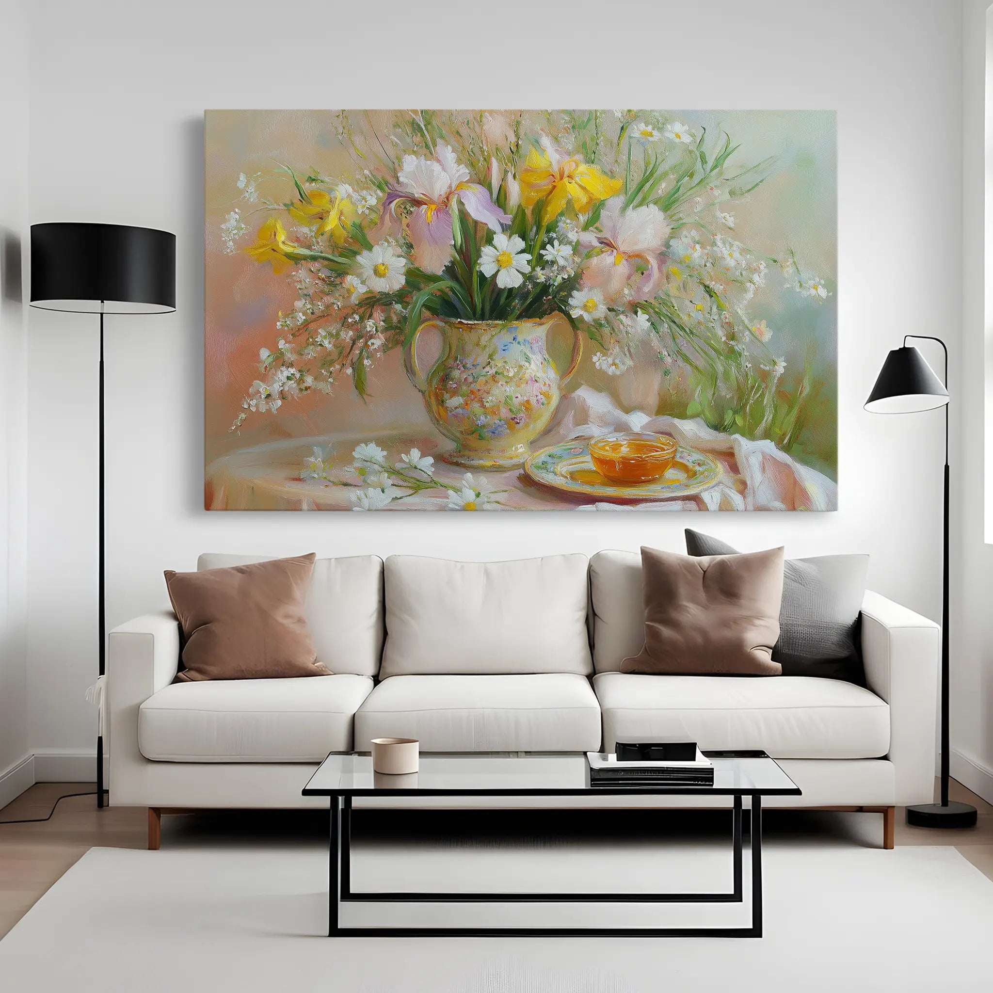 Floral Canvas Wall Art WAD964-F 90 x 60 cm / Stretched on hidden frame