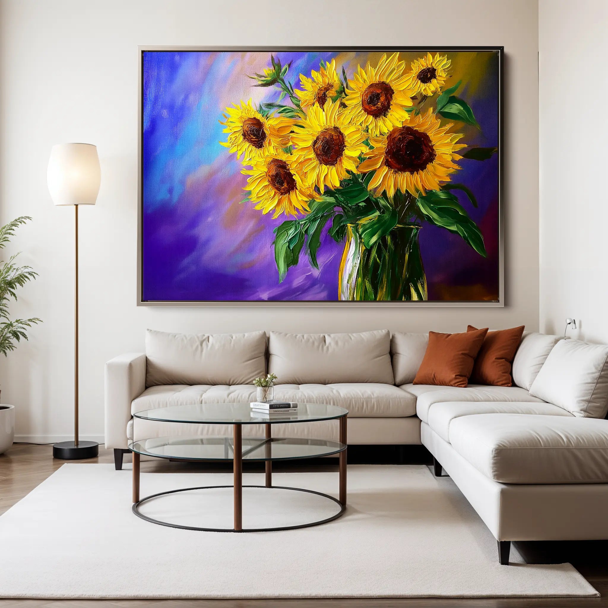 Floral Canvas Wall Art WAD965-F 90 x 60 cm / Stretched on hidden frame