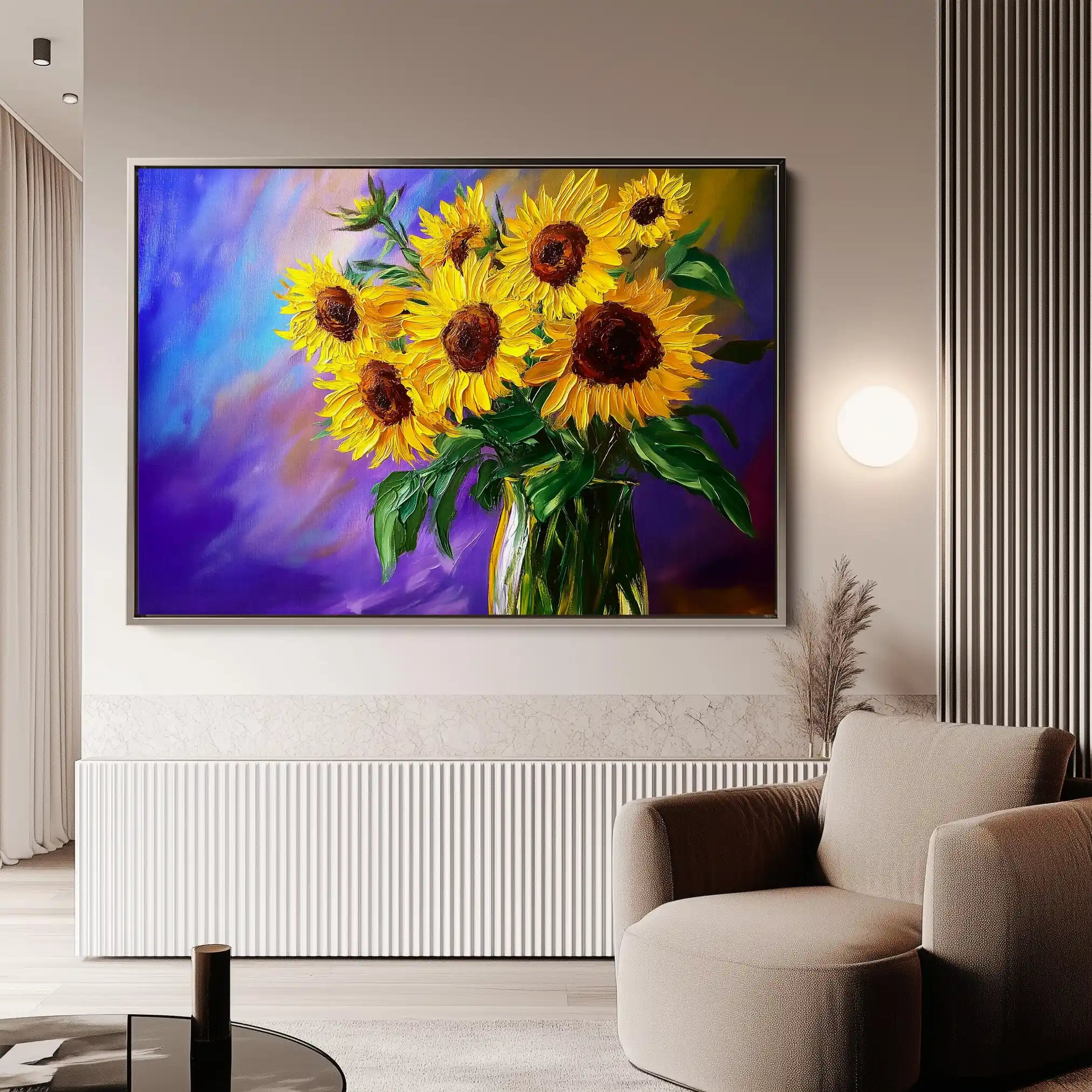 Floral Canvas Wall Art WAD965-F 90 x 60 cm / Stretched on hidden frame