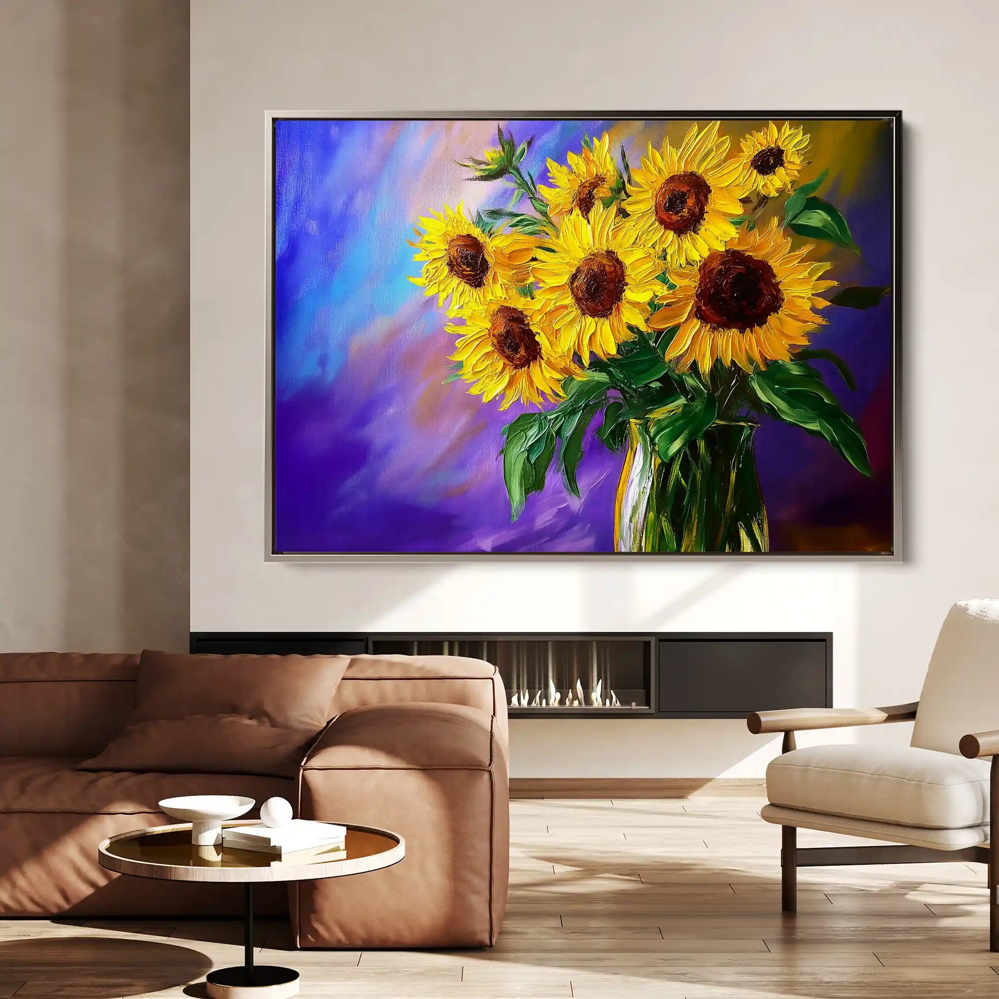 Floral Canvas Wall Art WAD965-F 90 x 60 cm / Stretched on hidden frame