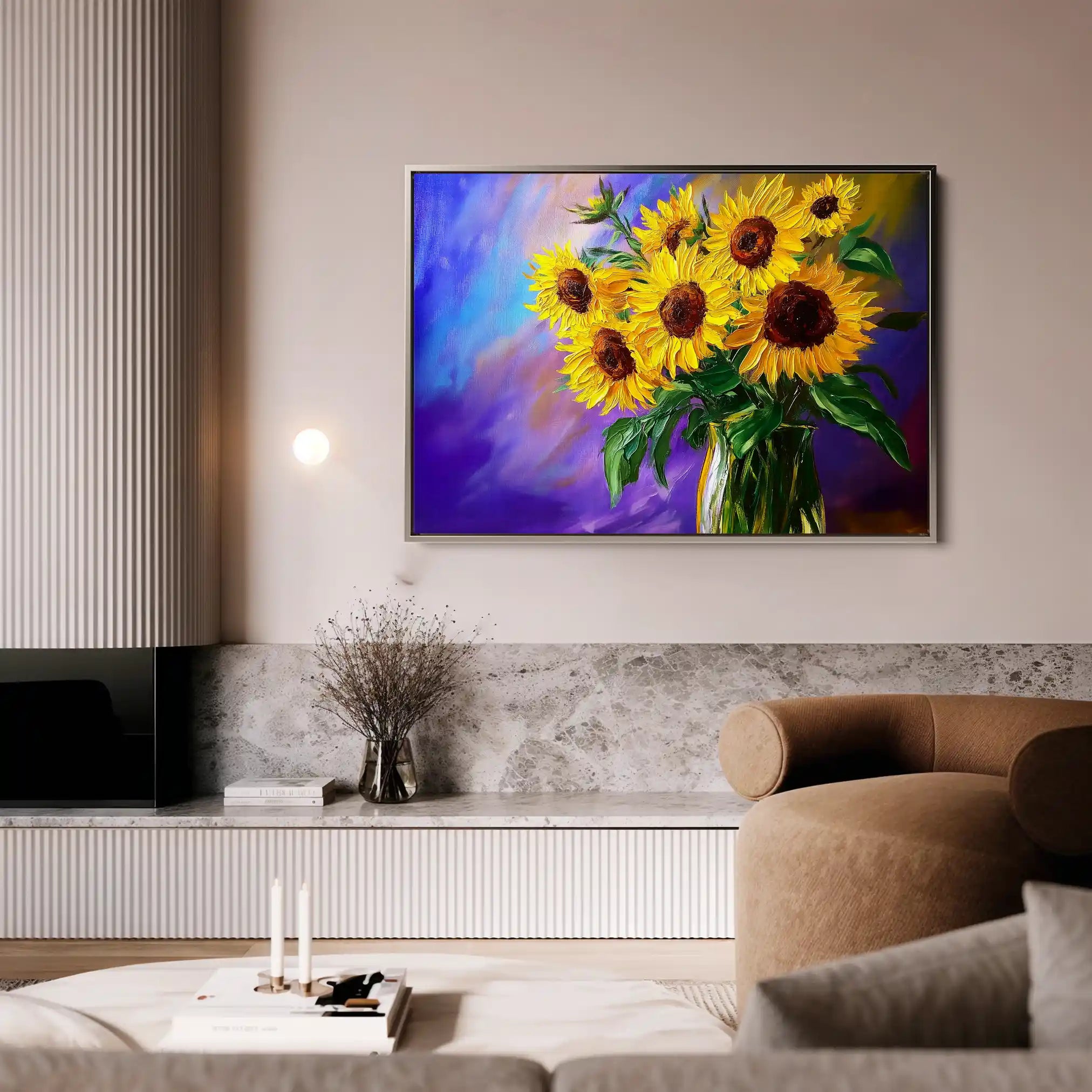 Floral Canvas Wall Art WAD965-F 90 x 60 cm / Stretched on hidden frame