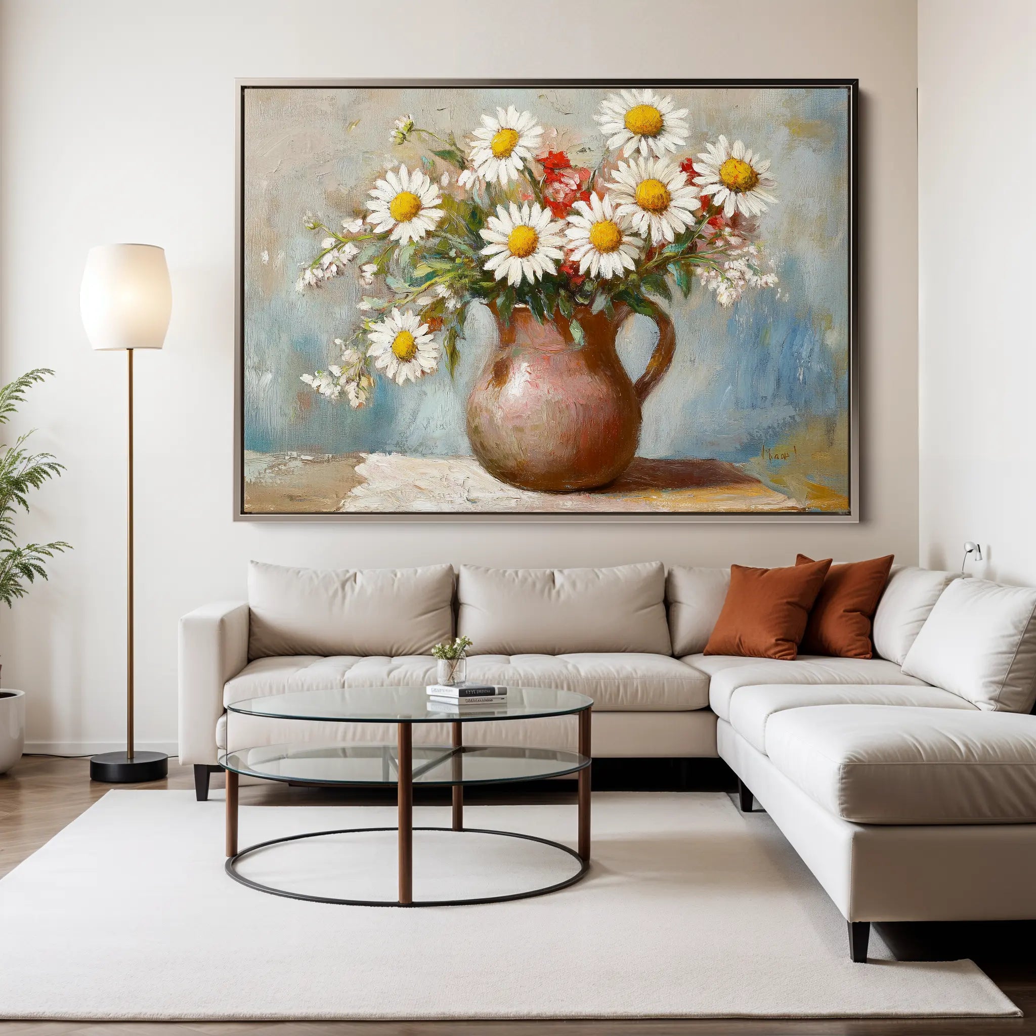 Floral Canvas Wall Art WAD966-F 90 x 60 cm / Stretched on hidden frame