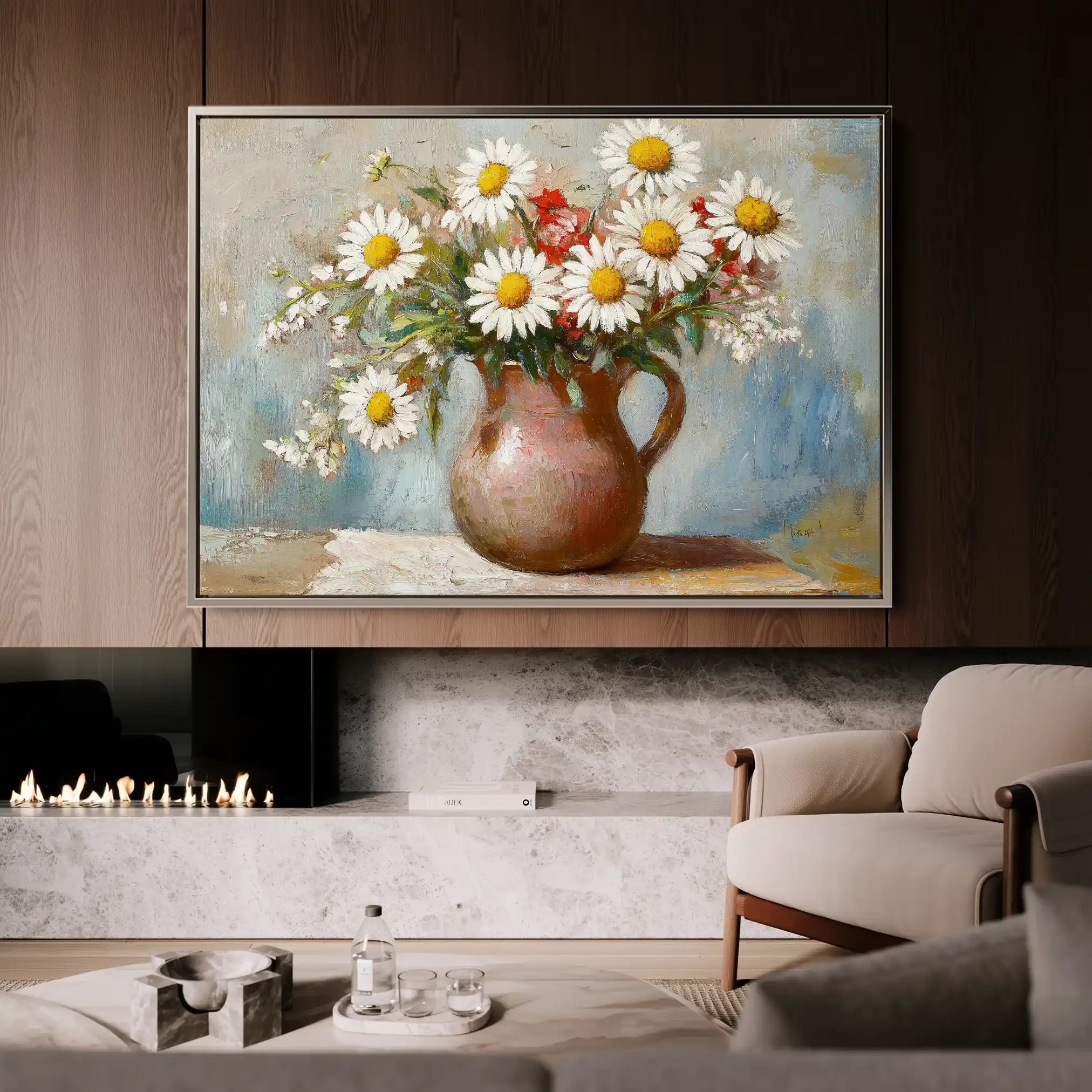 Floral Canvas Wall Art WAD966-F 90 x 60 cm / Stretched on hidden frame