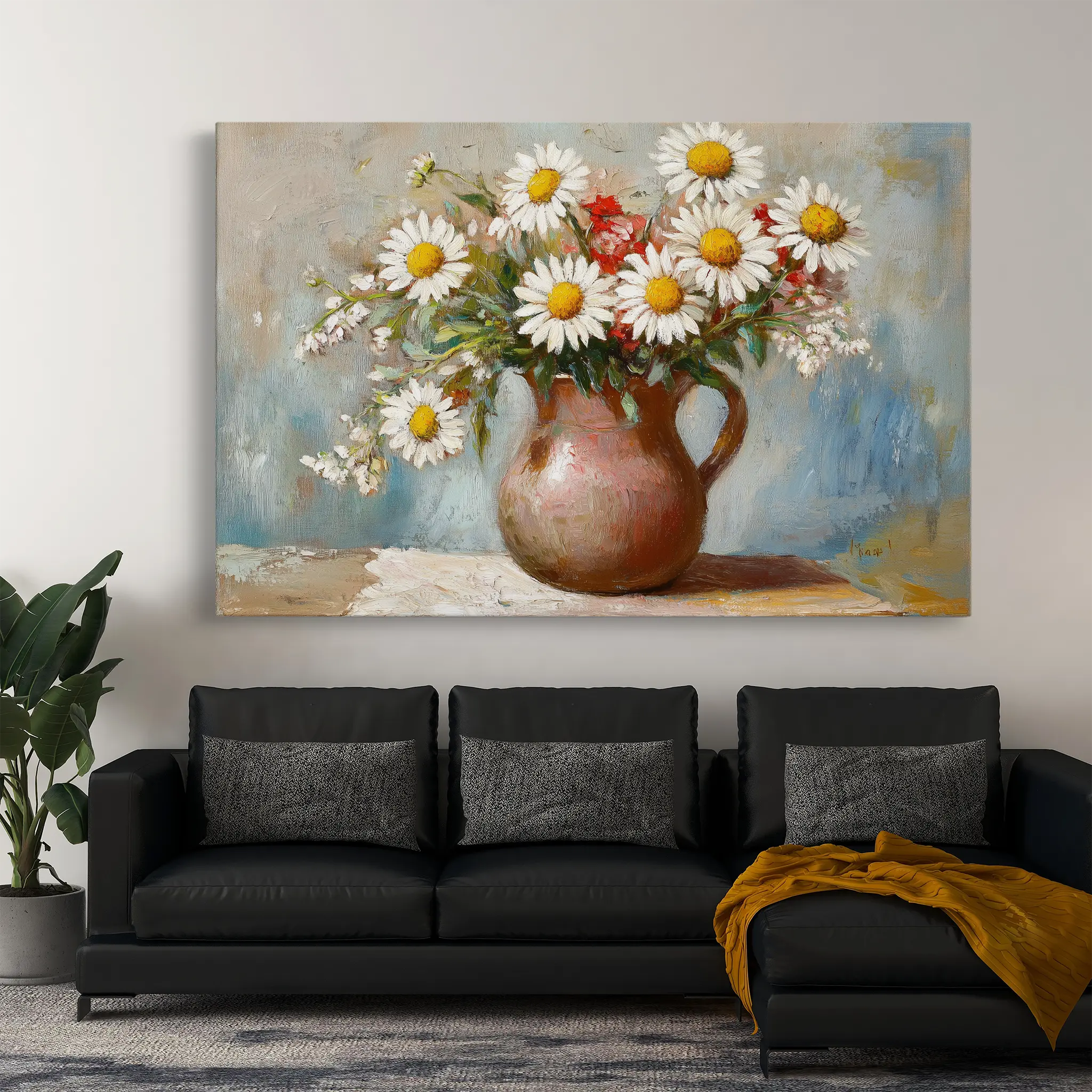 Floral Canvas Wall Art WAD966-F 90 x 60 cm / Stretched on hidden frame