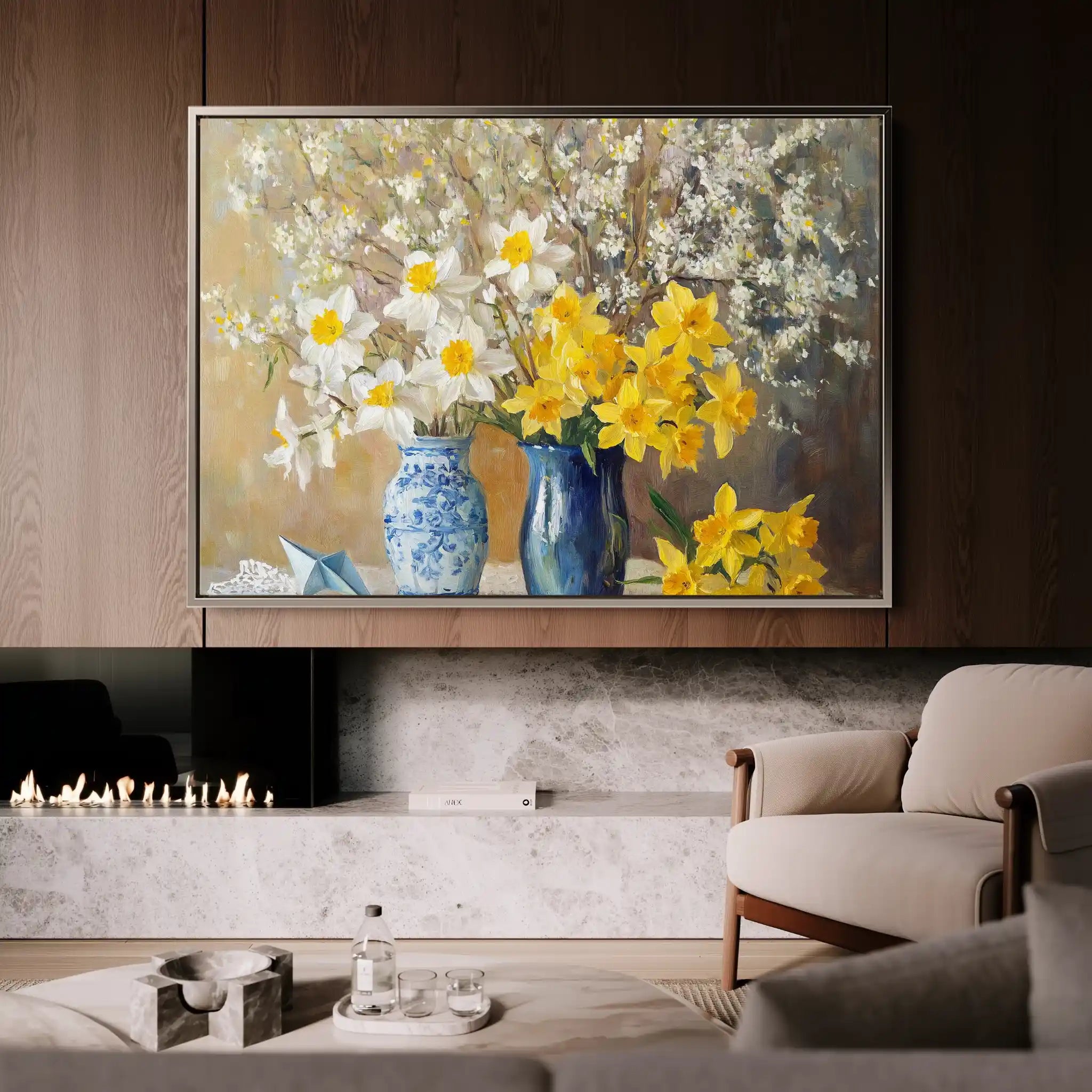 Floral Canvas Wall Art WAD968-F 90 x 60 cm / Stretched on hidden frame