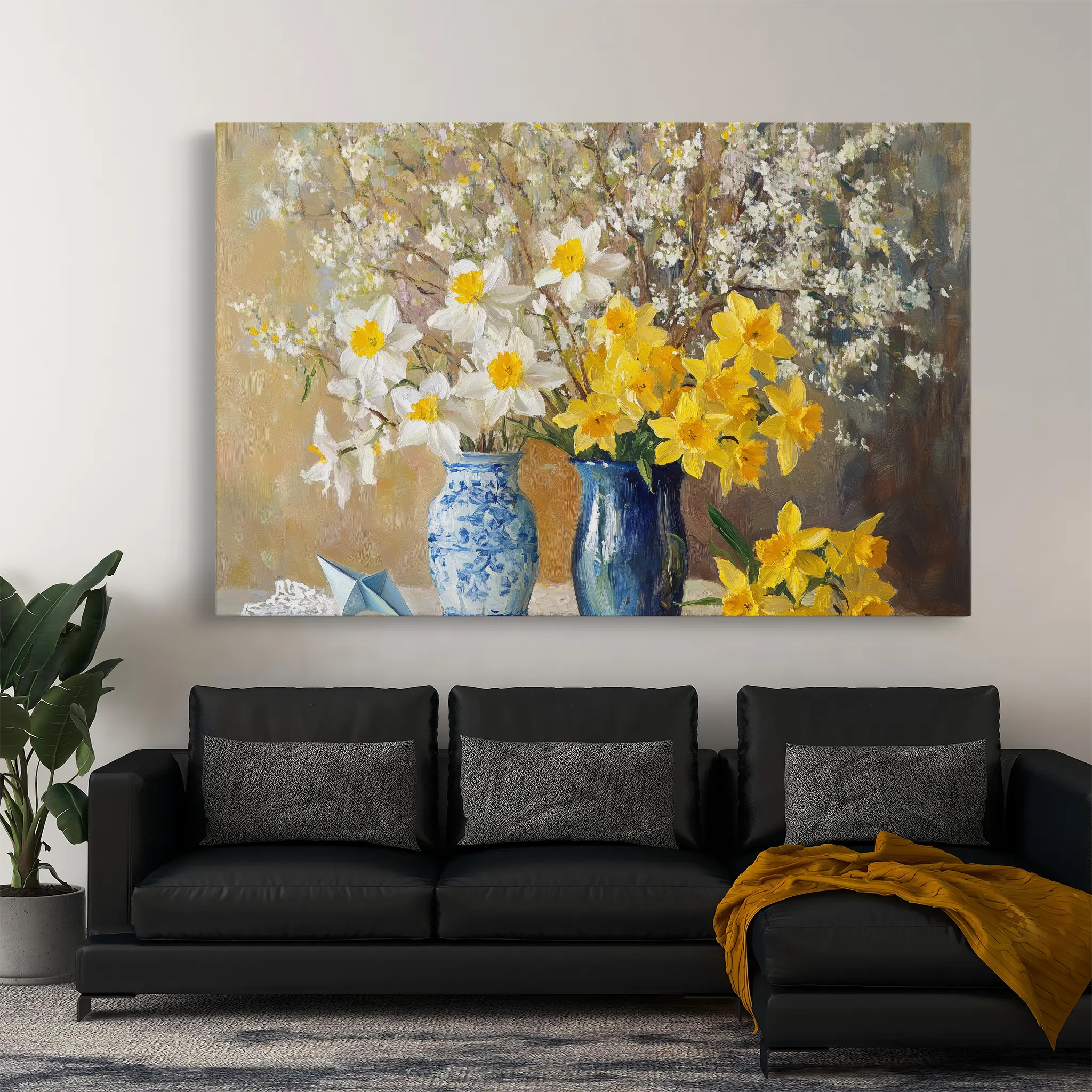 Floral Canvas Wall Art WAD968-F 90 x 60 cm / Stretched on hidden frame