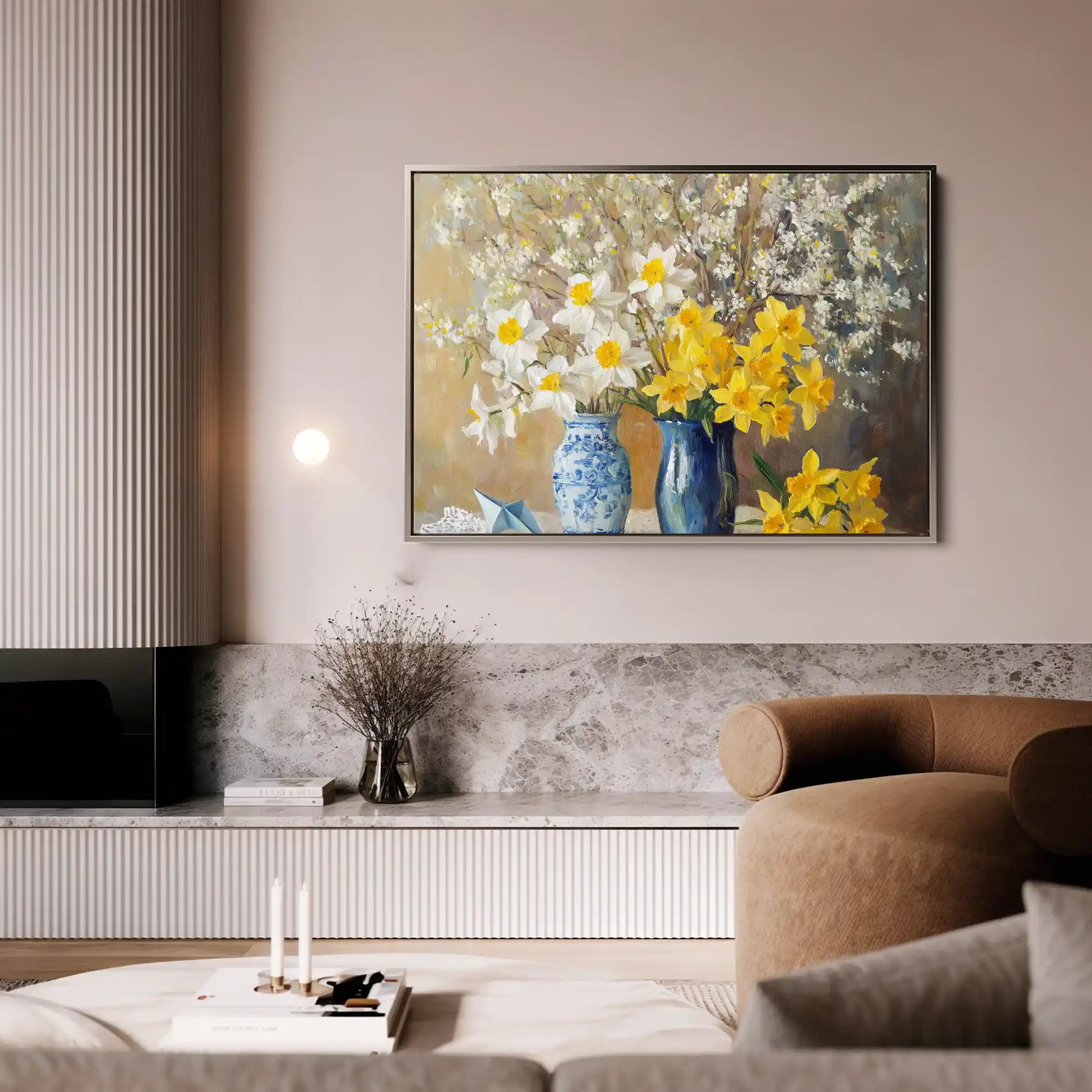 Floral Canvas Wall Art WAD968-F 90 x 60 cm / Stretched on hidden frame