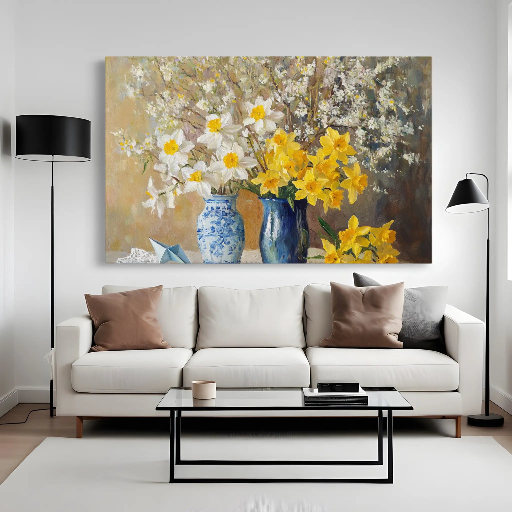 Floral Canvas Wall Art WAD968-F 90 x 60 cm / Stretched on hidden frame