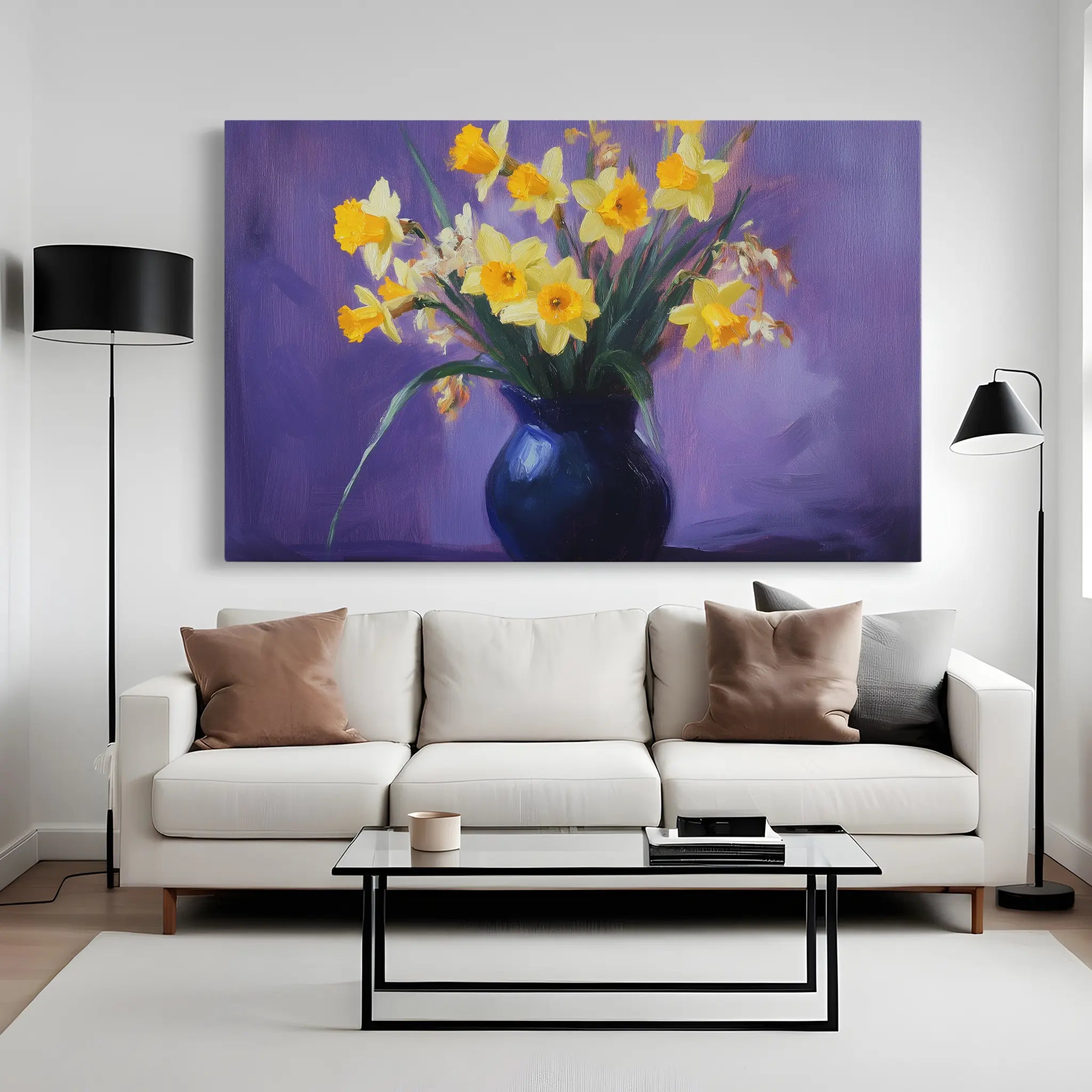 Floral Canvas Wall Art WAD969-F 90 x 60 cm / Stretched on hidden frame