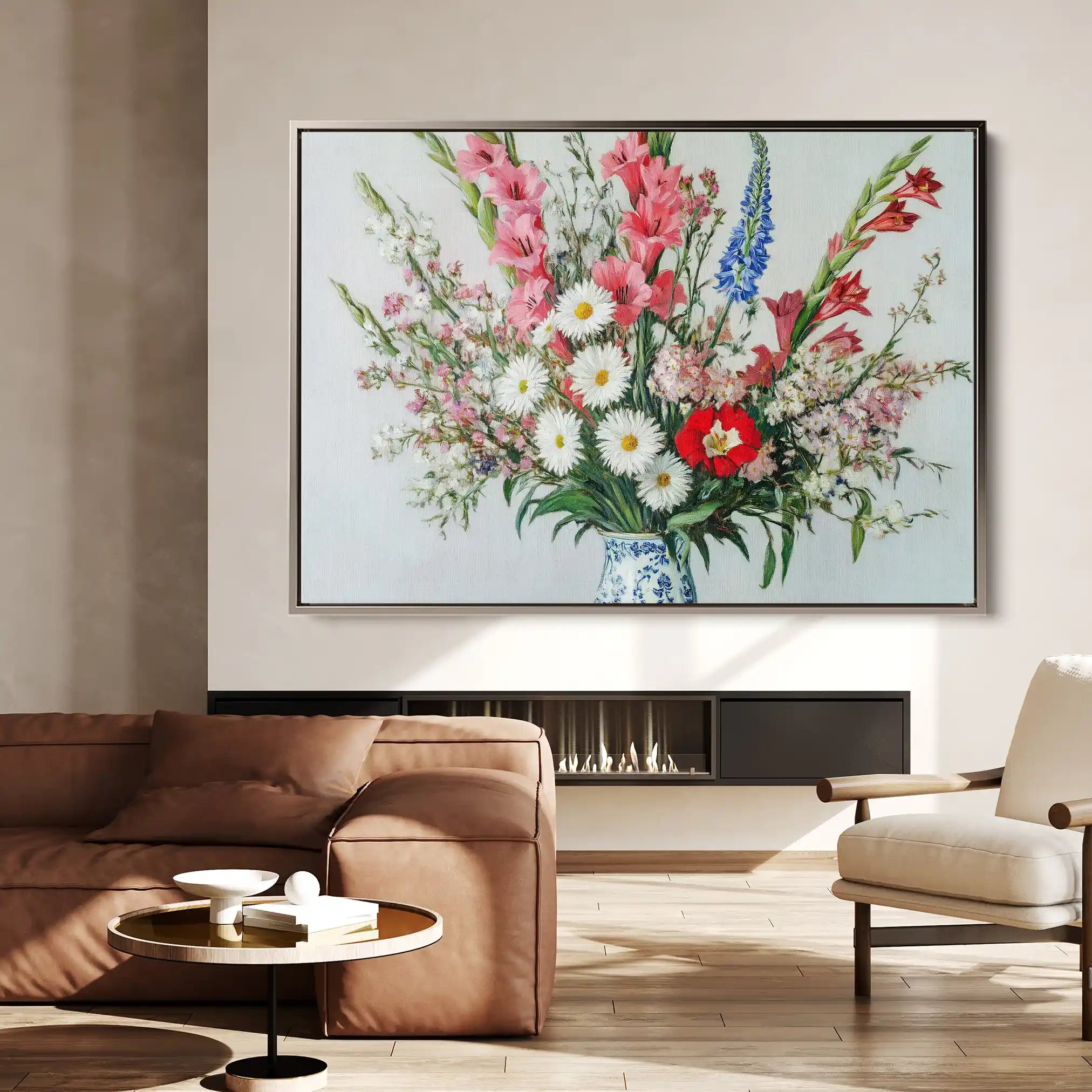 Floral Canvas Wall Art WAD970-F 90 x 60 cm / Stretched on hidden frame