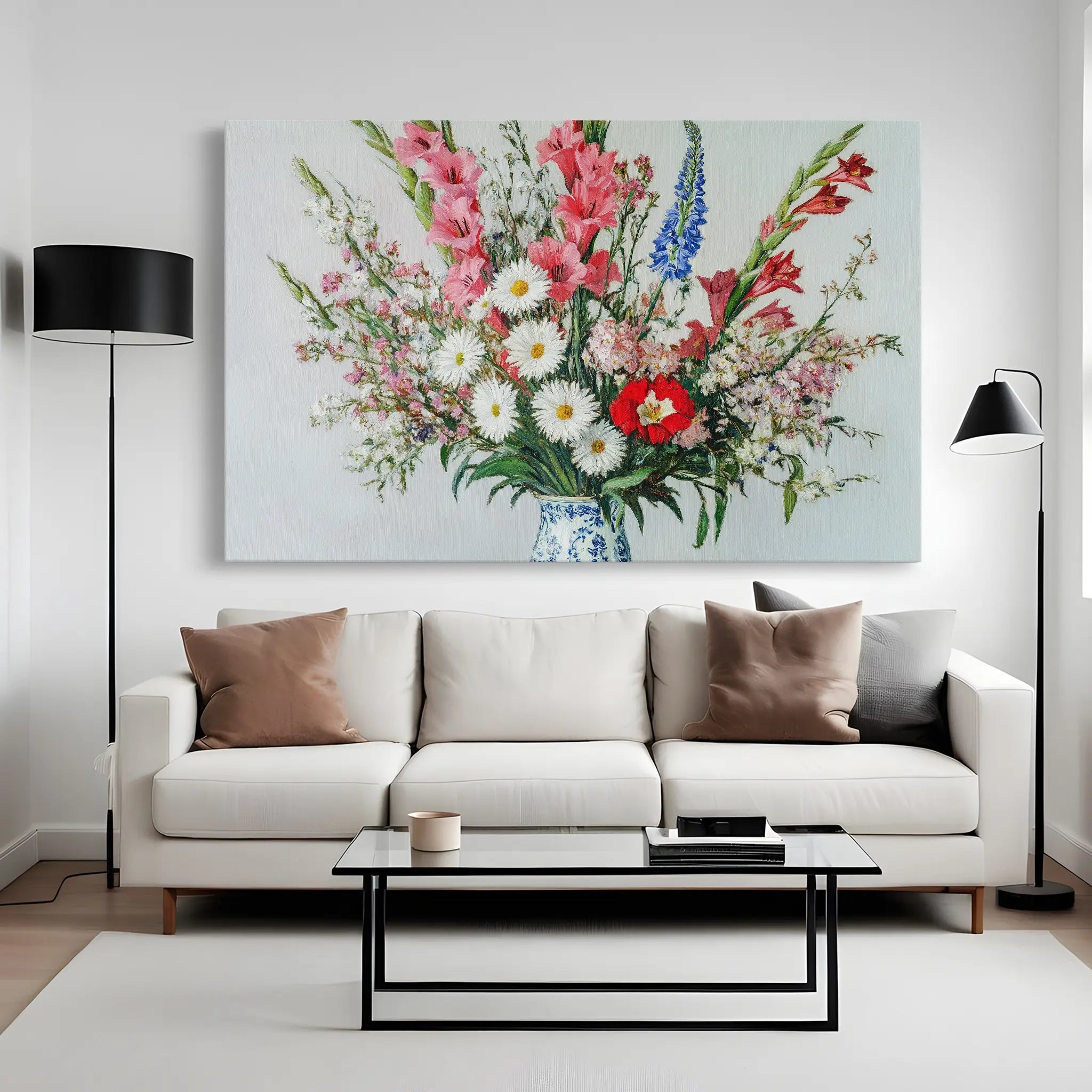 Floral Canvas Wall Art WAD970-F 90 x 60 cm / Stretched on hidden frame