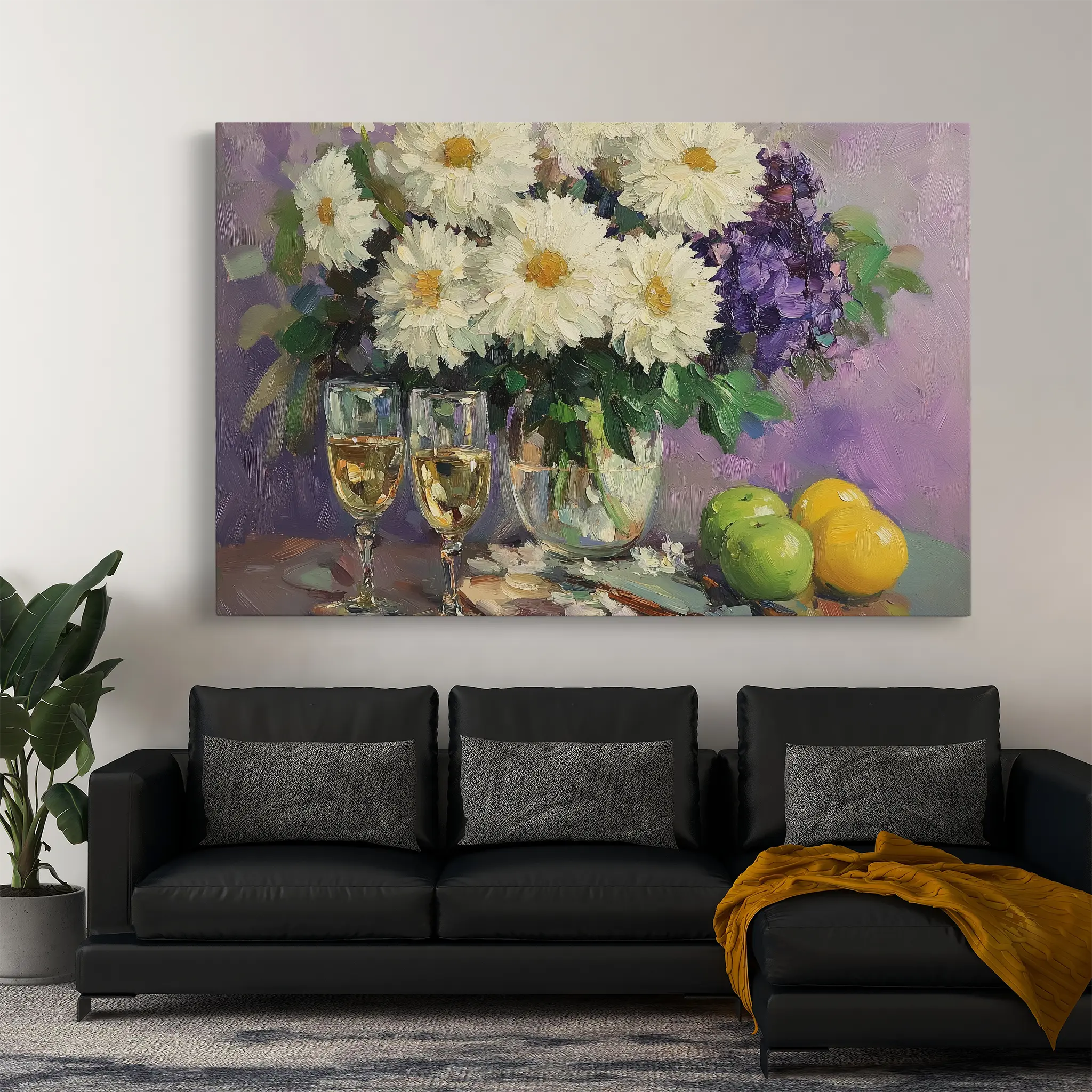 Floral Canvas Wall Art WAD973-F 90 x 60 cm / Stretched on hidden frame