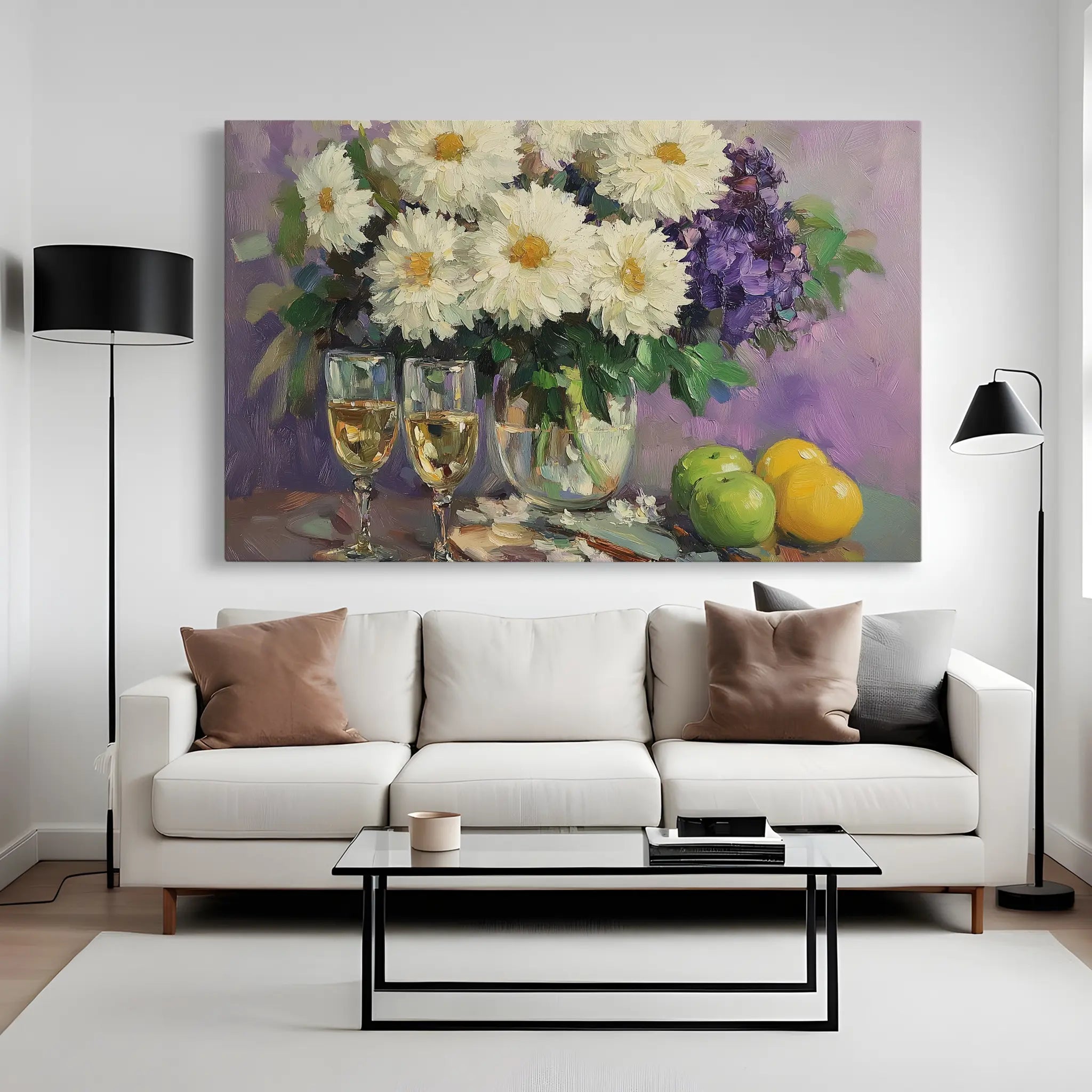 Floral Canvas Wall Art WAD973-F 90 x 60 cm / Stretched on hidden frame