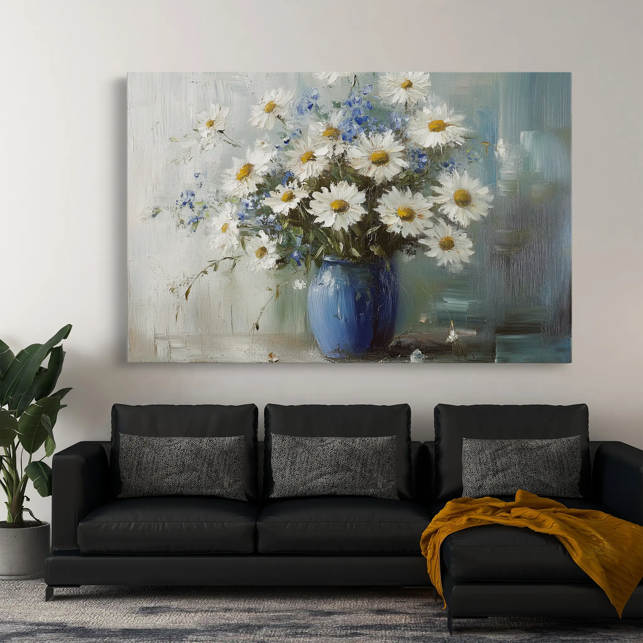 Floral Canvas Wall Art WAD974-F 90 x 60 cm / Stretched on hidden frame