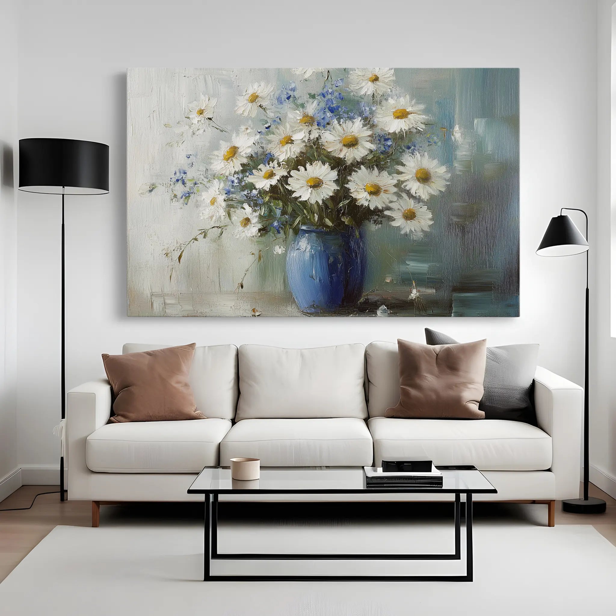 Floral Canvas Wall Art WAD974-F 90 x 60 cm / Stretched on hidden frame