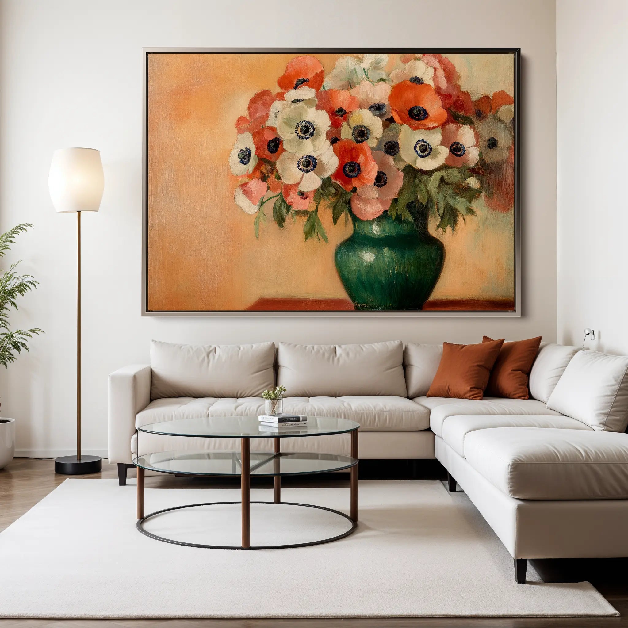 Floral Canvas Wall Art WAD977-F 90 x 60 cm / Stretched on hidden frame