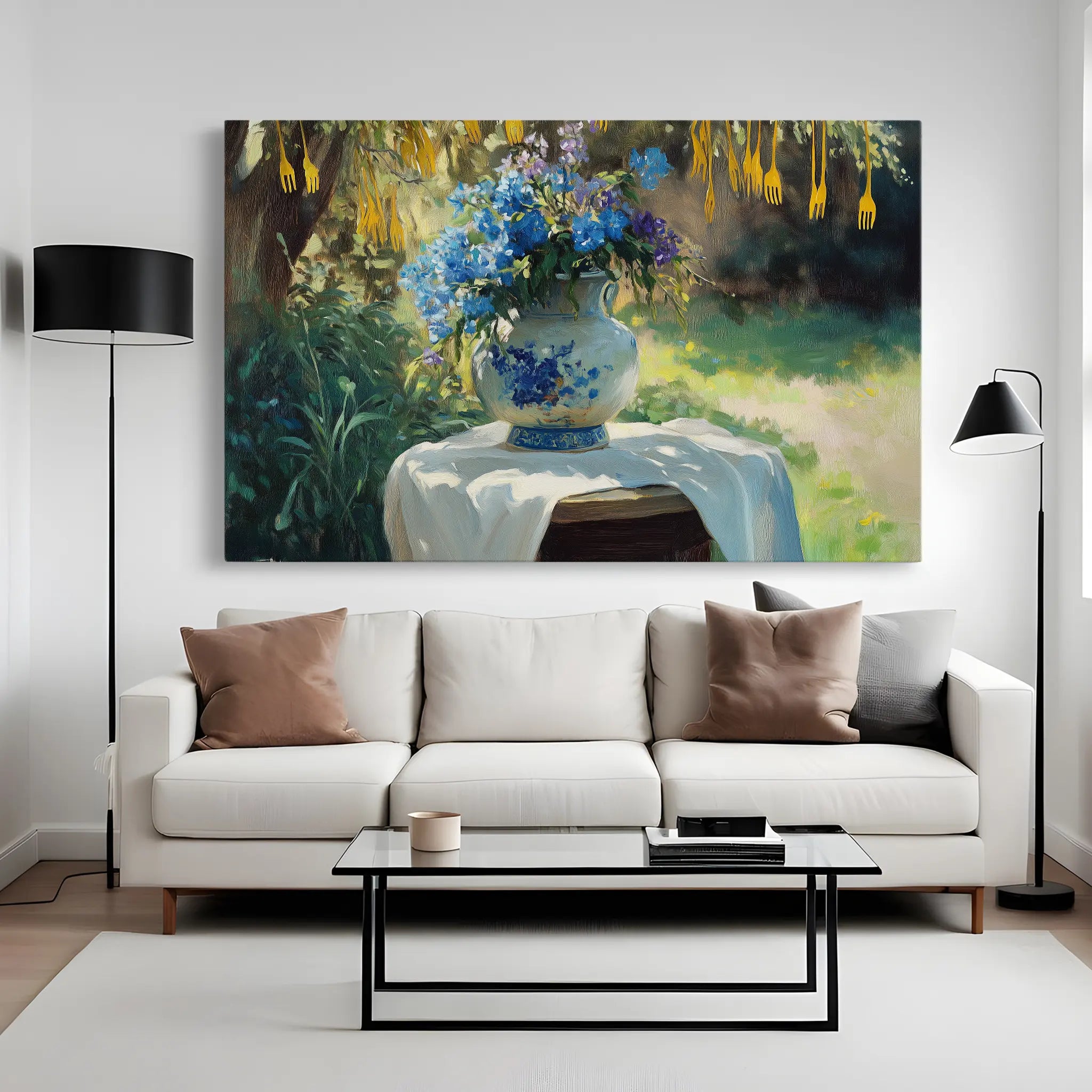 Floral Canvas Wall Art WAD978-F 90 x 60 cm / Stretched on hidden frame