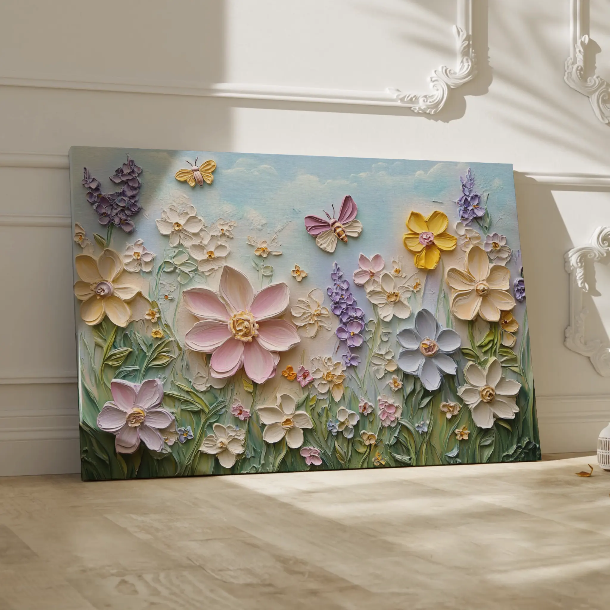 Floral Canvas Wall Art WAD980-F 90 x 60 cm / Stretched on hidden frame