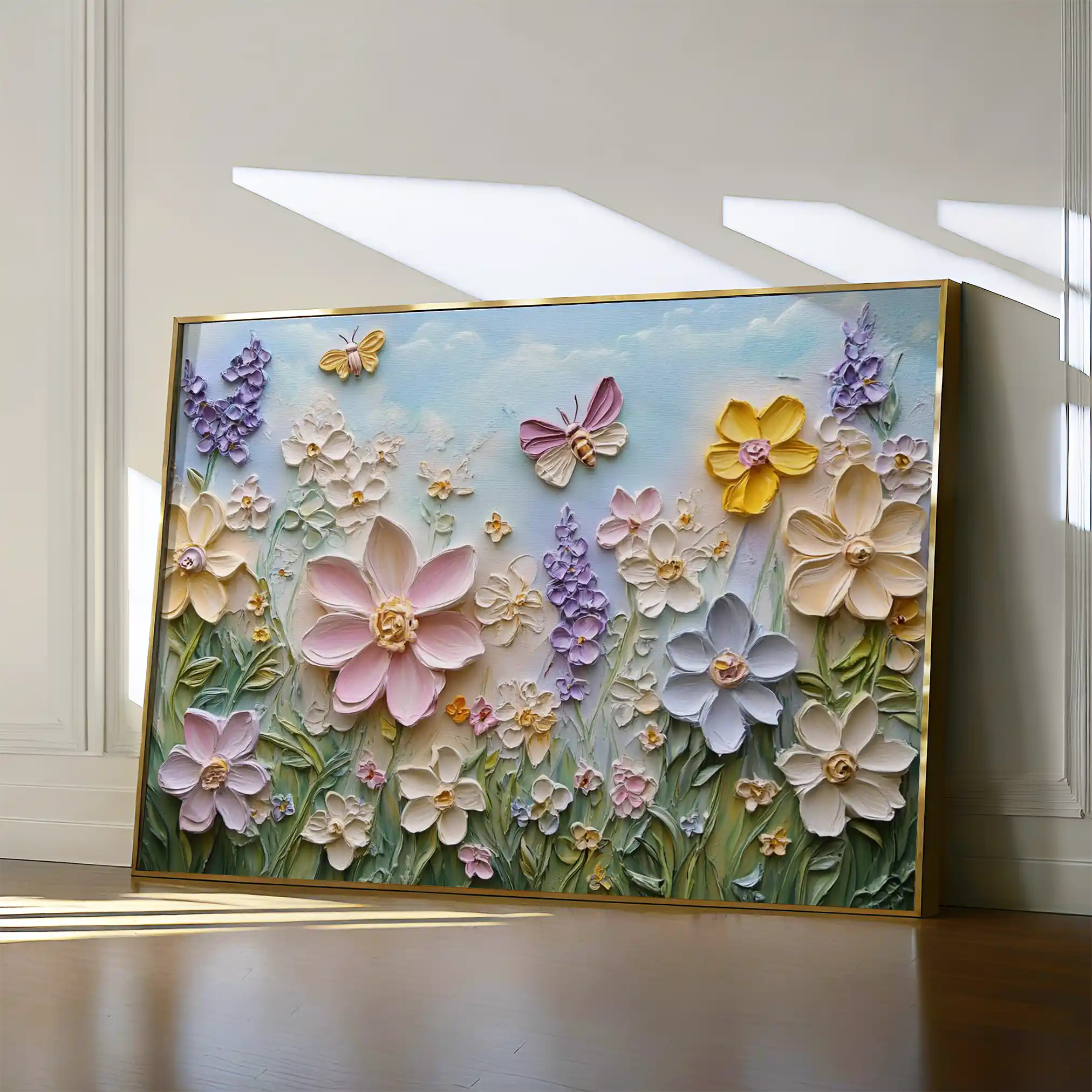 Floral Canvas Wall Art WAD980-F 90 x 60 cm / Stretched on hidden frame