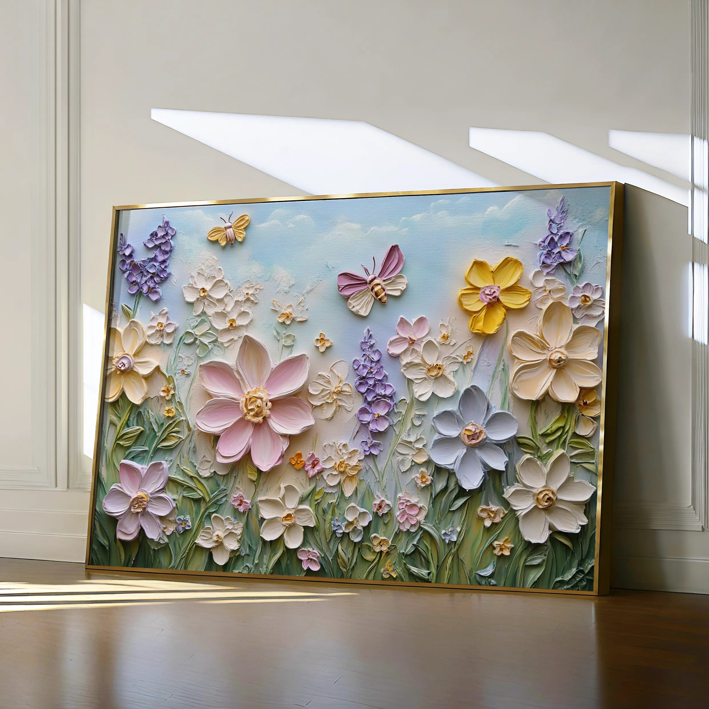 Floral Canvas Wall Art WAD980-F 90 x 60 cm / Stretched on hidden frame