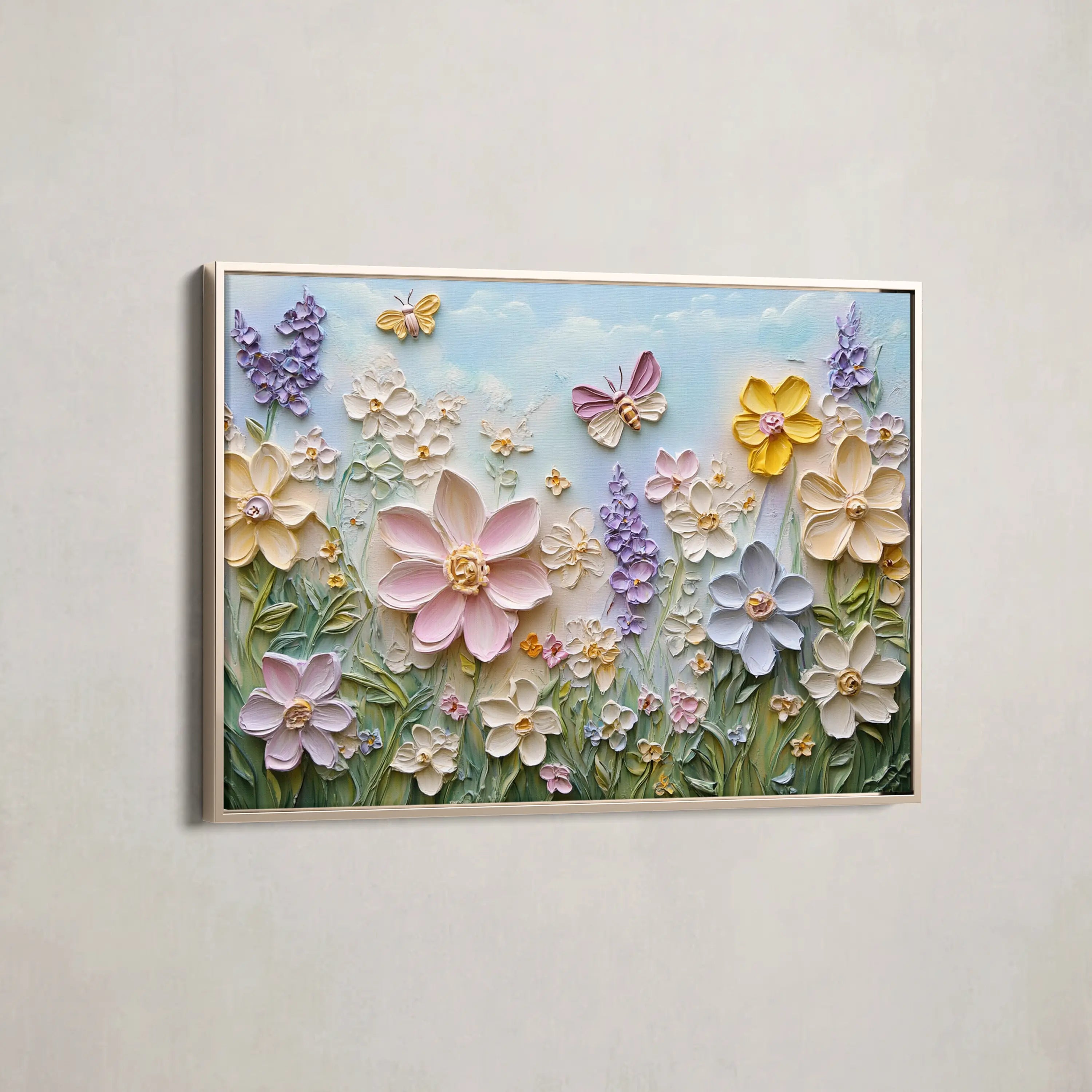 Floral Canvas Wall Art WAD980-F 90 x 60 cm / Stretched on hidden frame