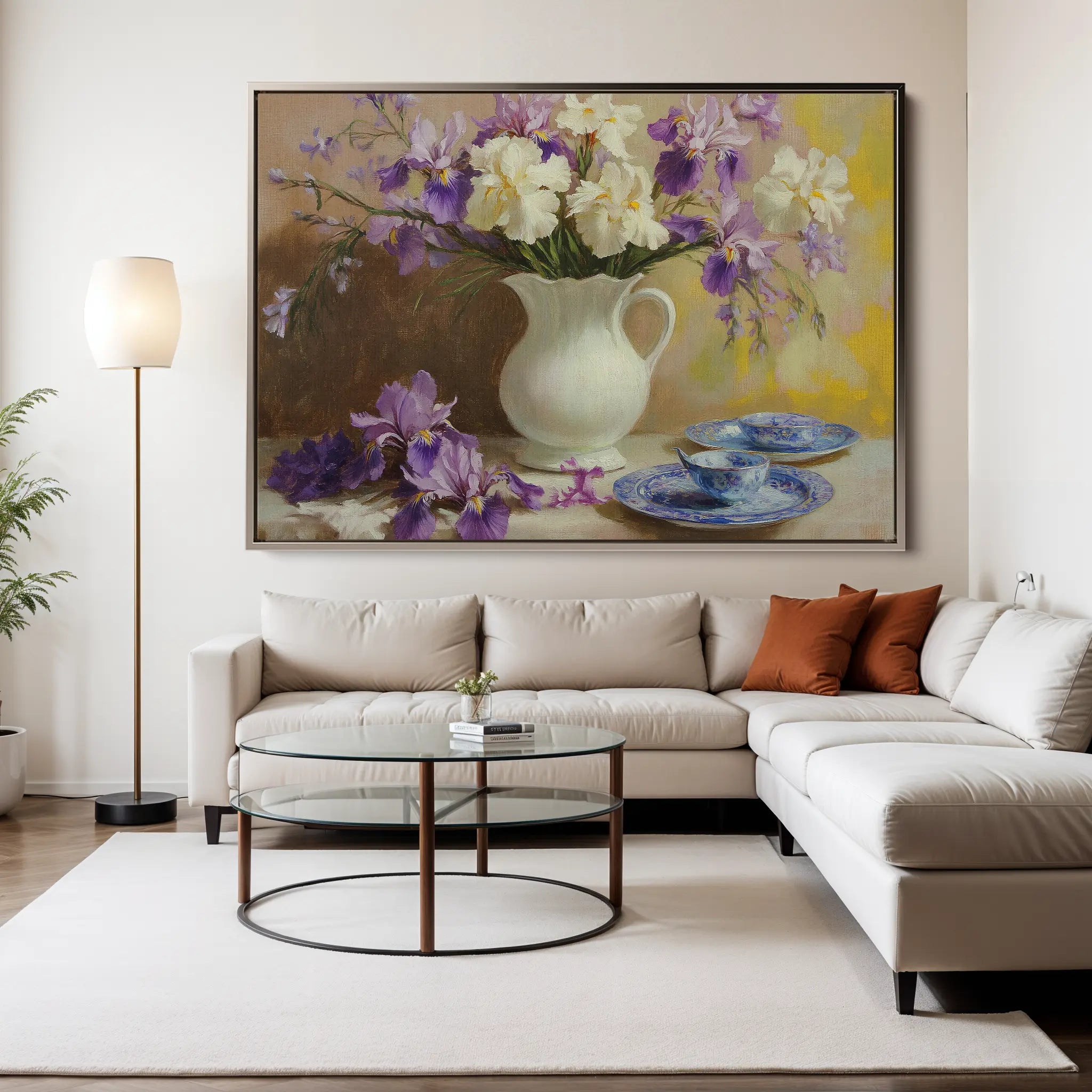 Floral Canvas Wall Art WAD981-F 90 x 60 cm / Stretched on hidden frame