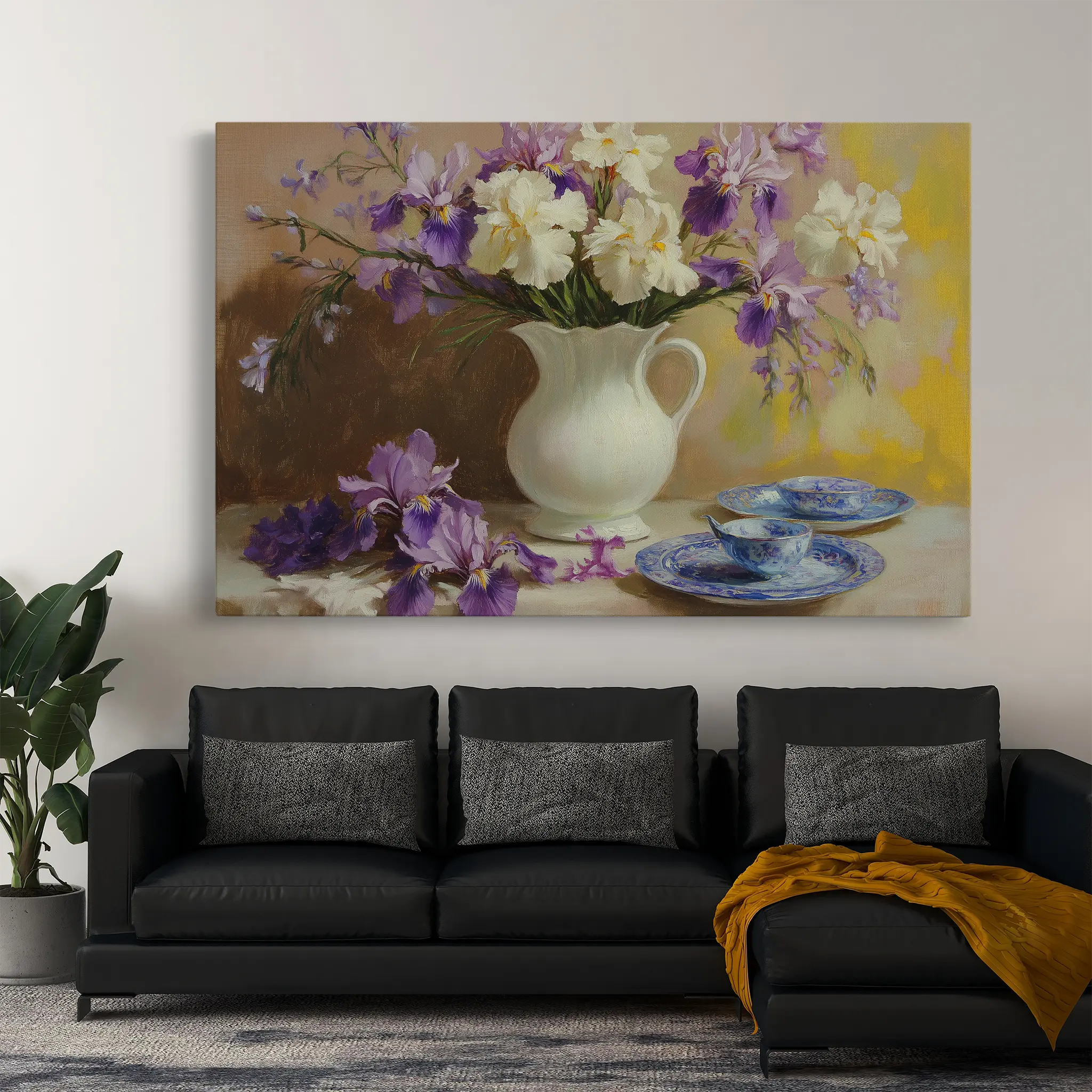 Floral Canvas Wall Art WAD981-F 90 x 60 cm / Stretched on hidden frame