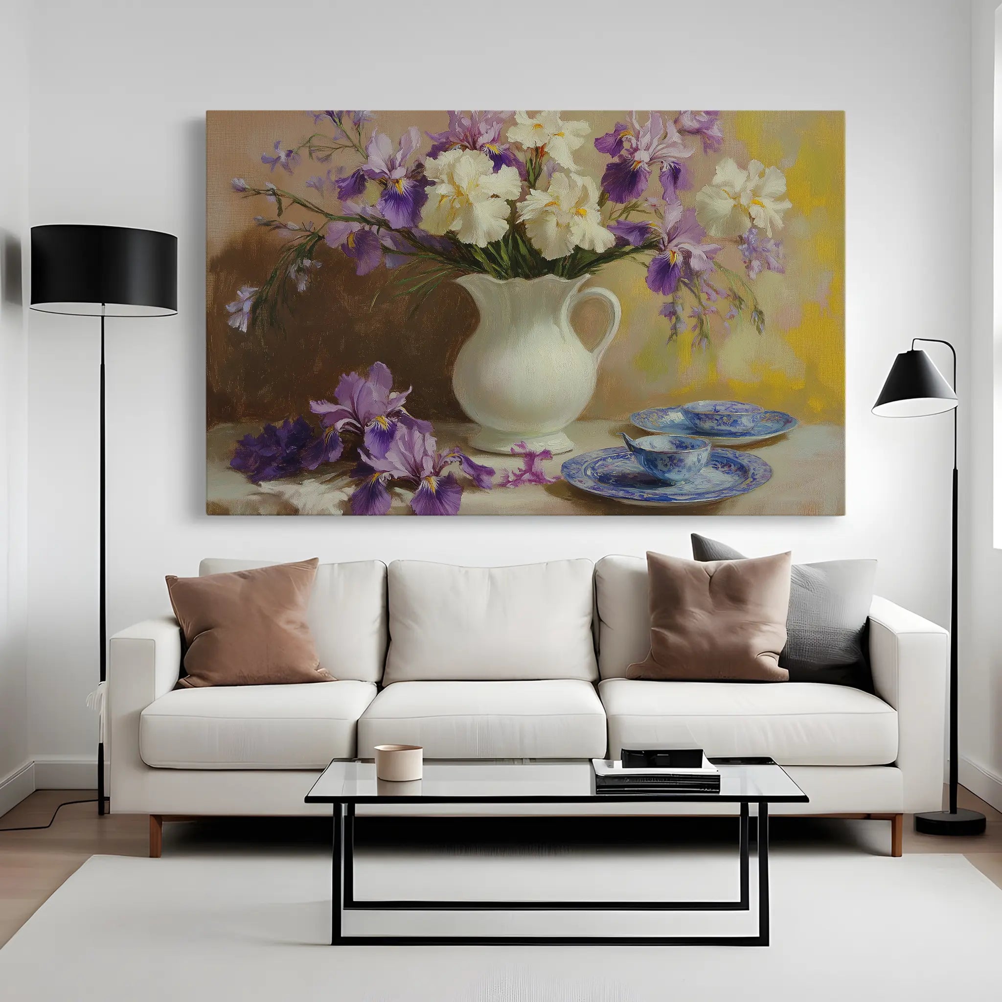 Floral Canvas Wall Art WAD981-F 90 x 60 cm / Stretched on hidden frame