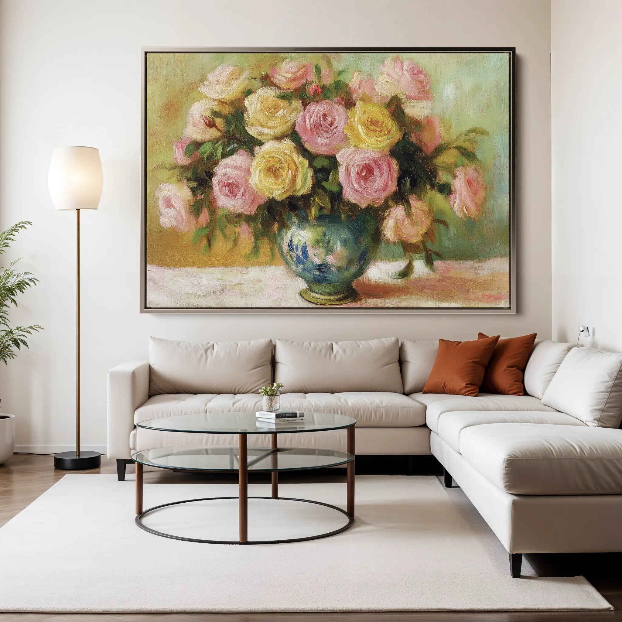 Floral Canvas Wall Art WAD983-F 90 x 60 cm / Stretched on hidden frame