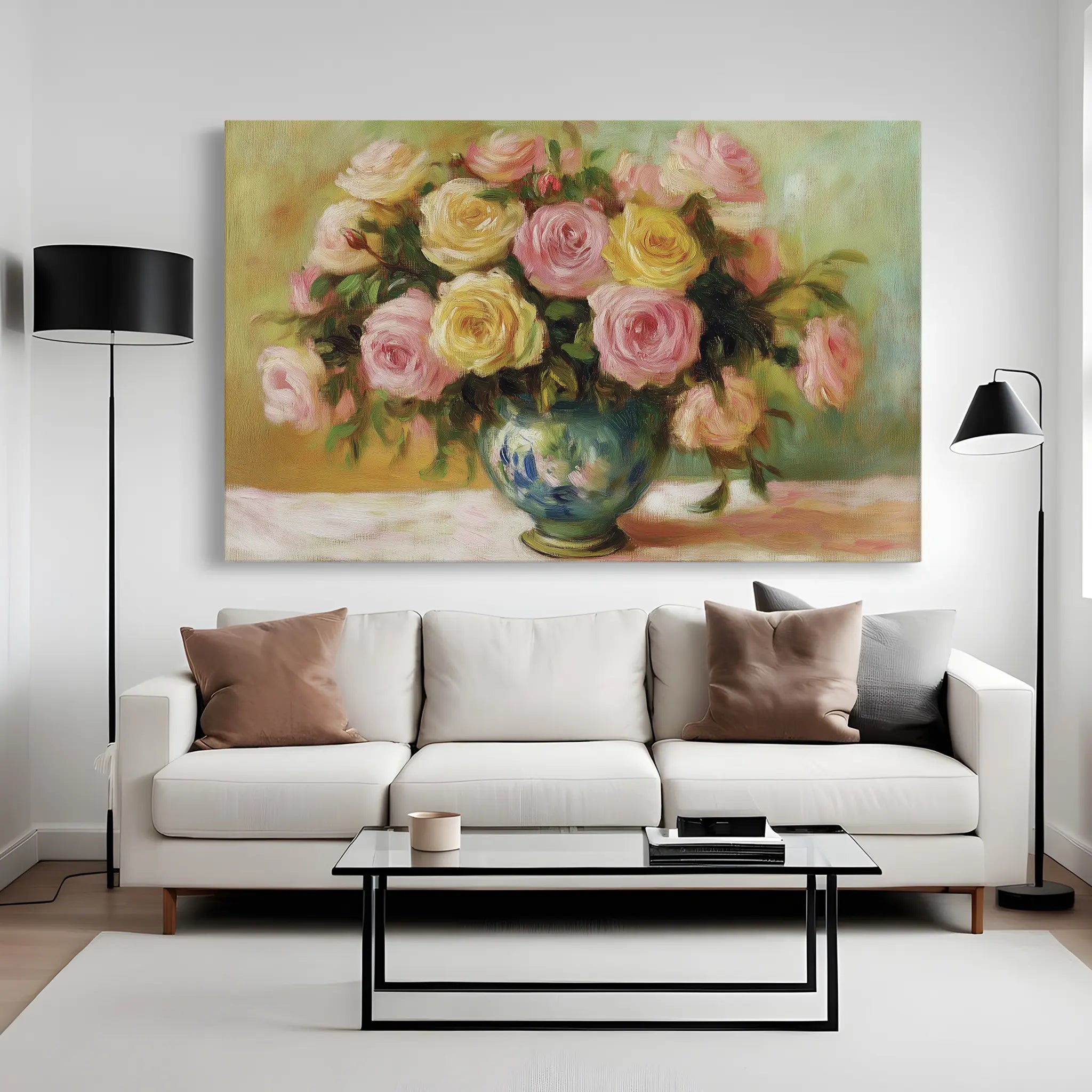 Floral Canvas Wall Art WAD983-F 90 x 60 cm / Stretched on hidden frame