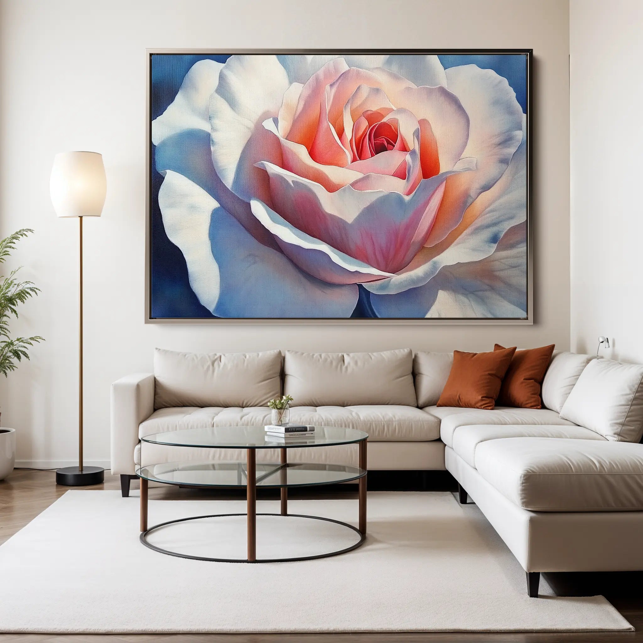 Floral Canvas Wall Art WAD984-F 90 x 60 cm / Stretched on hidden frame