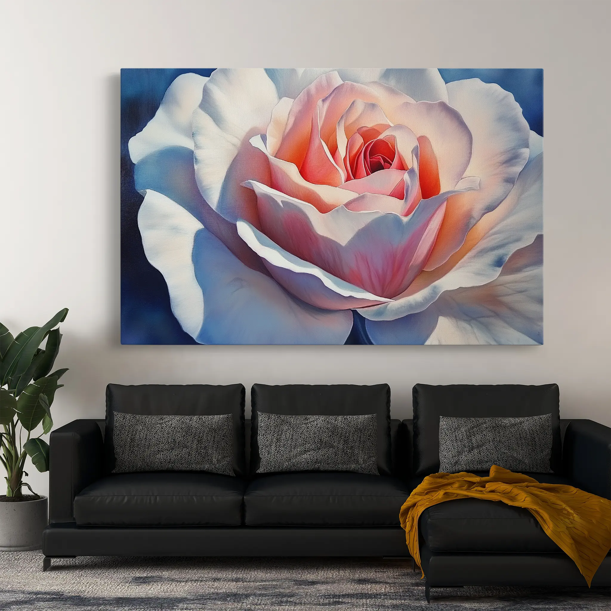 Floral Canvas Wall Art WAD984-F 90 x 60 cm / Stretched on hidden frame