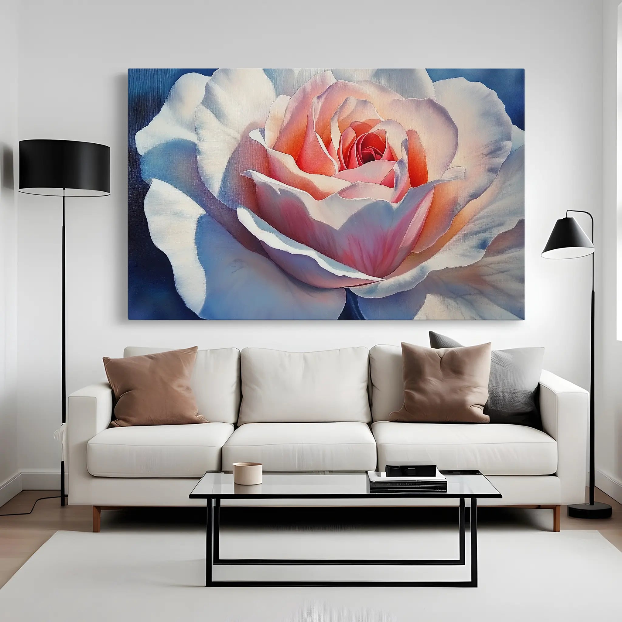 Floral Canvas Wall Art WAD984-F 90 x 60 cm / Stretched on hidden frame