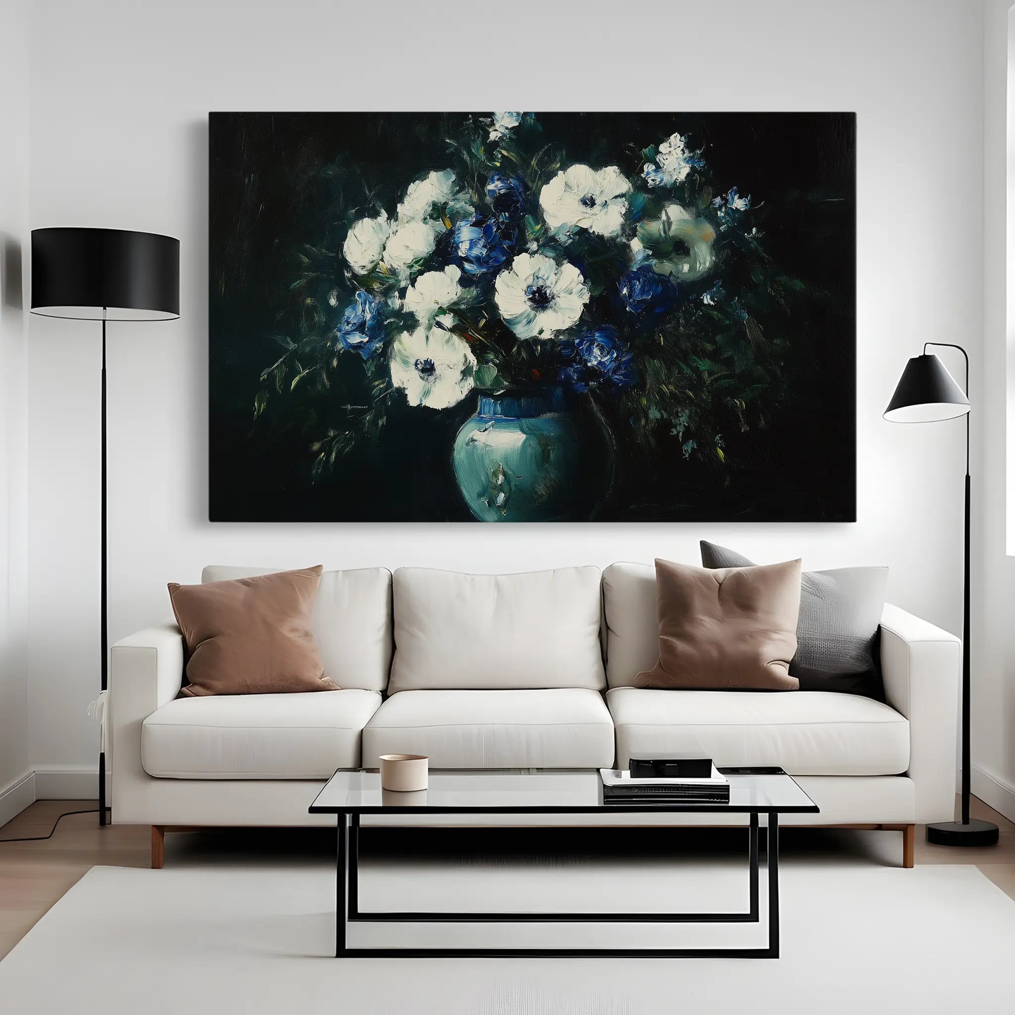 Floral Canvas Wall Art WAD985-F 90 x 60 cm / Stretched on hidden frame